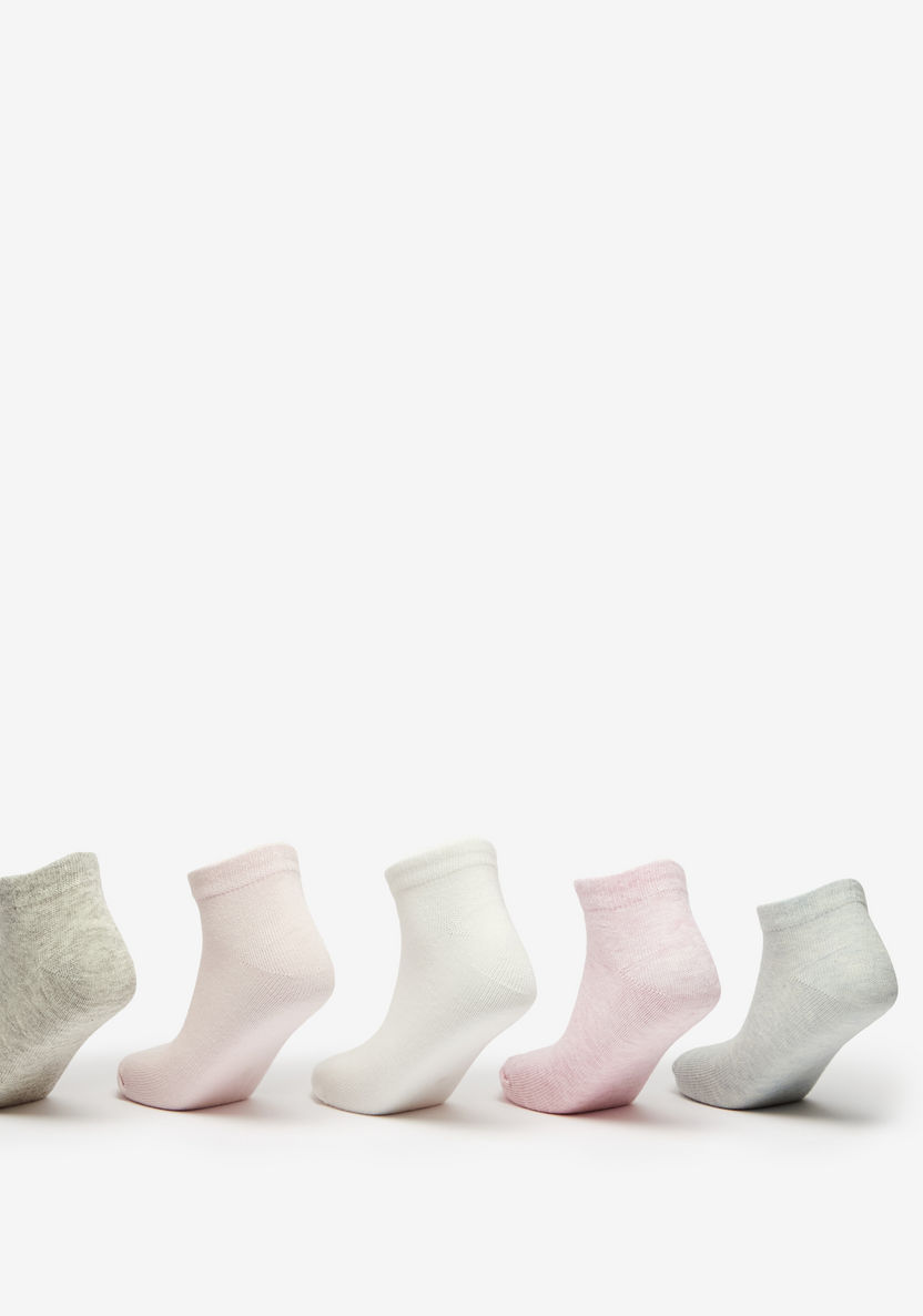 Set of 5 - Textured Ankle Length Socks-Girl%27s Socks & Tights-image-1