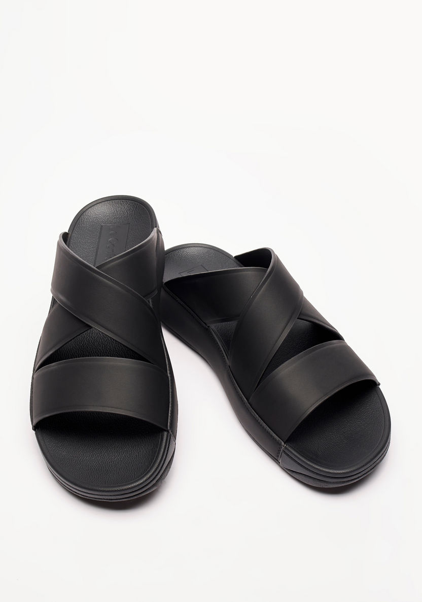 Le Confort Open Toe Cross Strap Slip-On Sandals-Men%27s Sandals-image-1