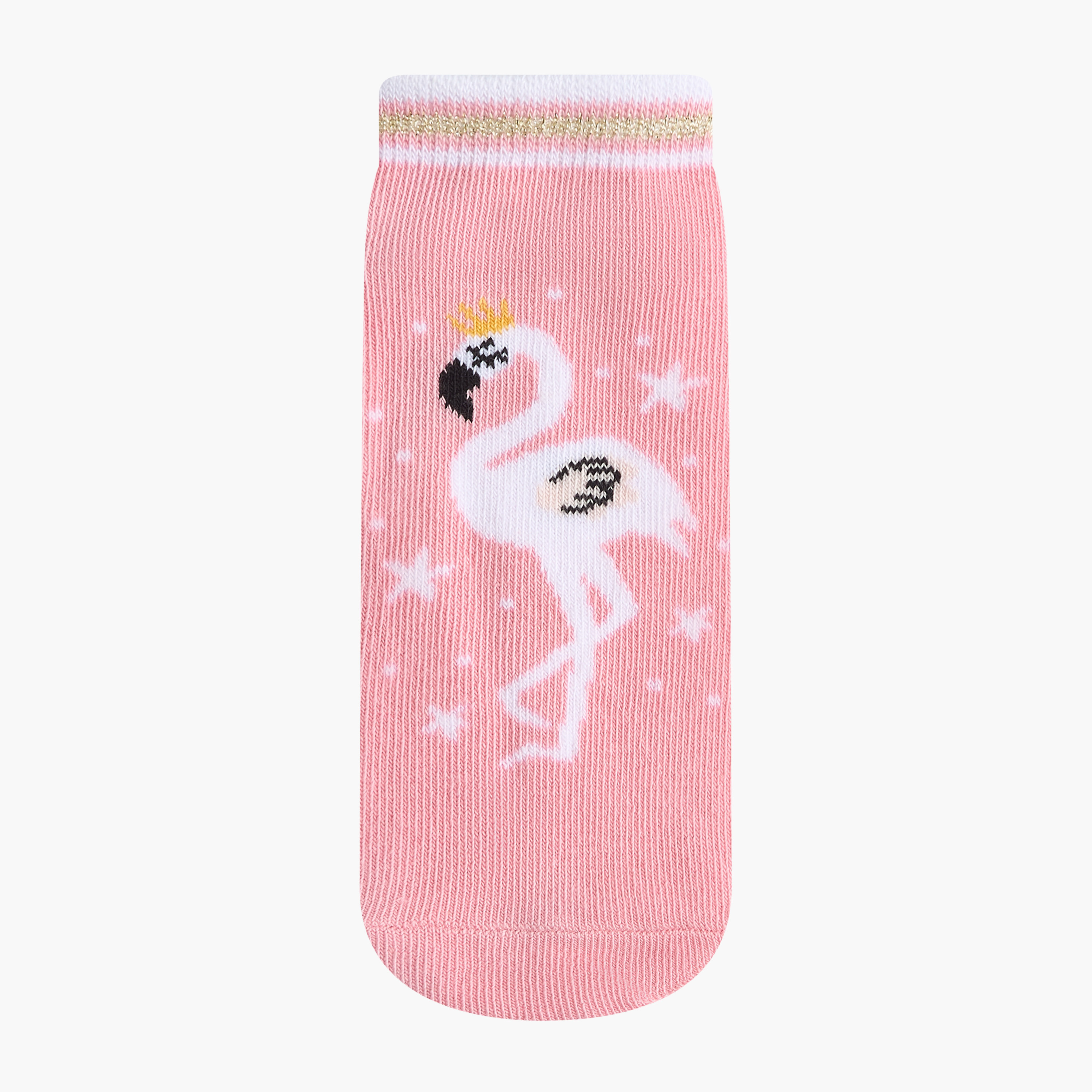Little Missy Printed Non-Terry Ankle Length Socks - Set of 5-girls-accessories-socks-image-2