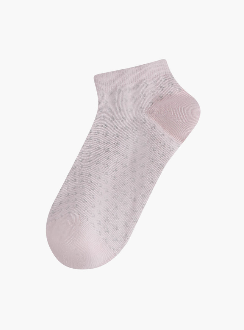 طقم جوارب 5 أزواج بطول الكاحل وطبعات زهرية من سيليست-women-socksandstockings-image-2