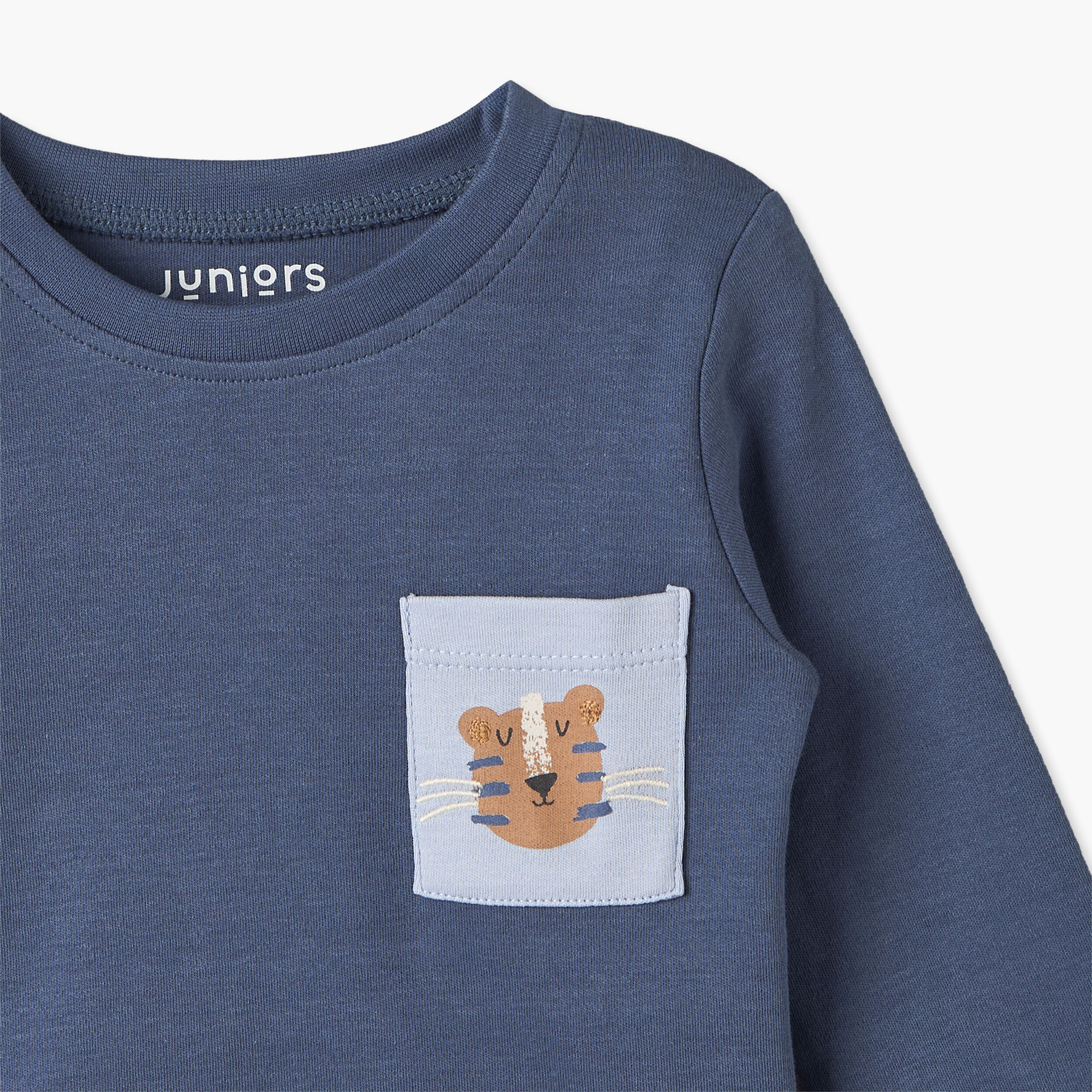 Pack of 3 Juniors Cotton Crew Neck Long Sleeves Pyjama Set with Safari Print-baby-boys-clothing-nightwear-pyjamasets-image-11