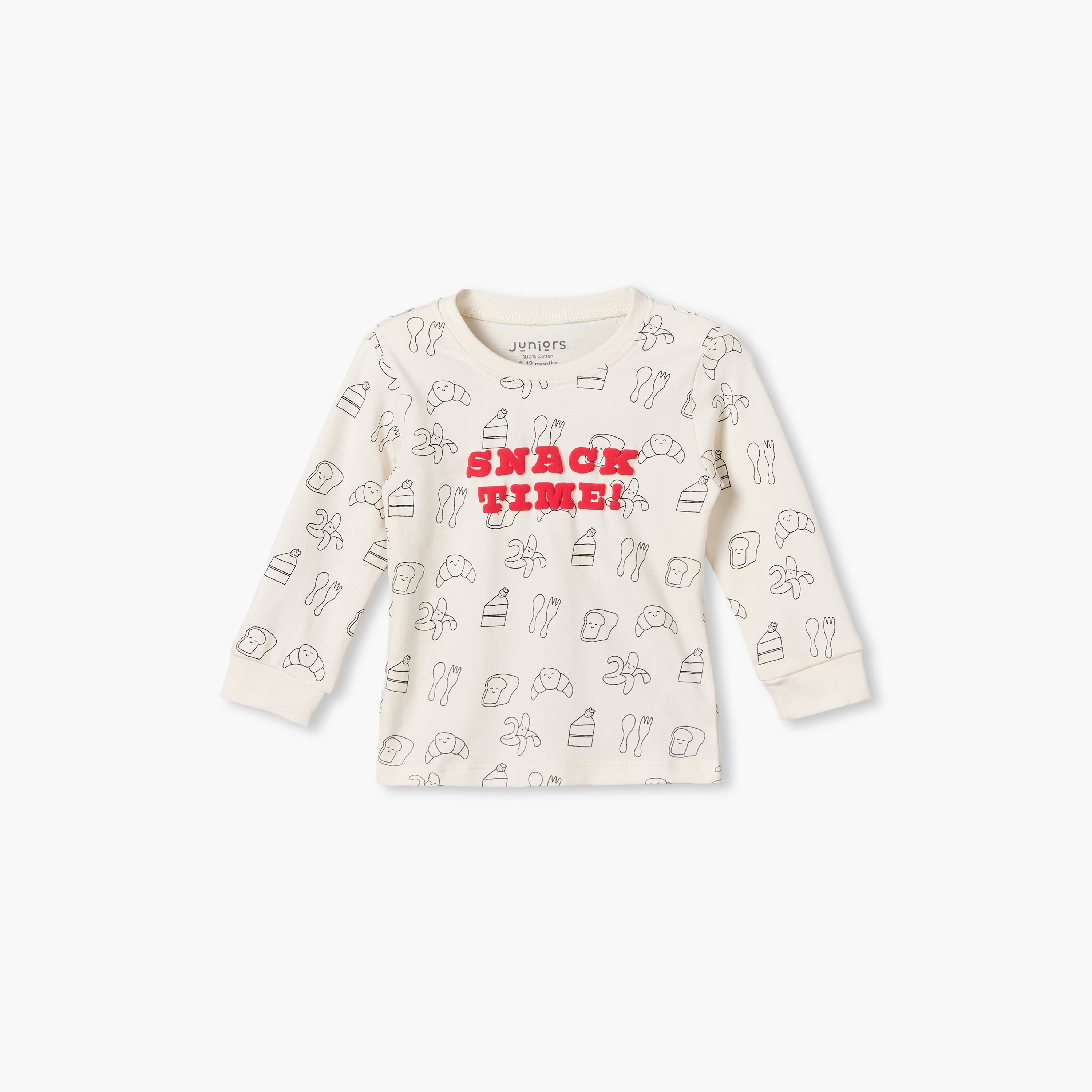 طقم من 2 بيجاما قطن بياقة مستديرة وأكمام طويلة وطبعات من جونيورز-baby-boys-clothing-nightwear-pyjamasets-image-2