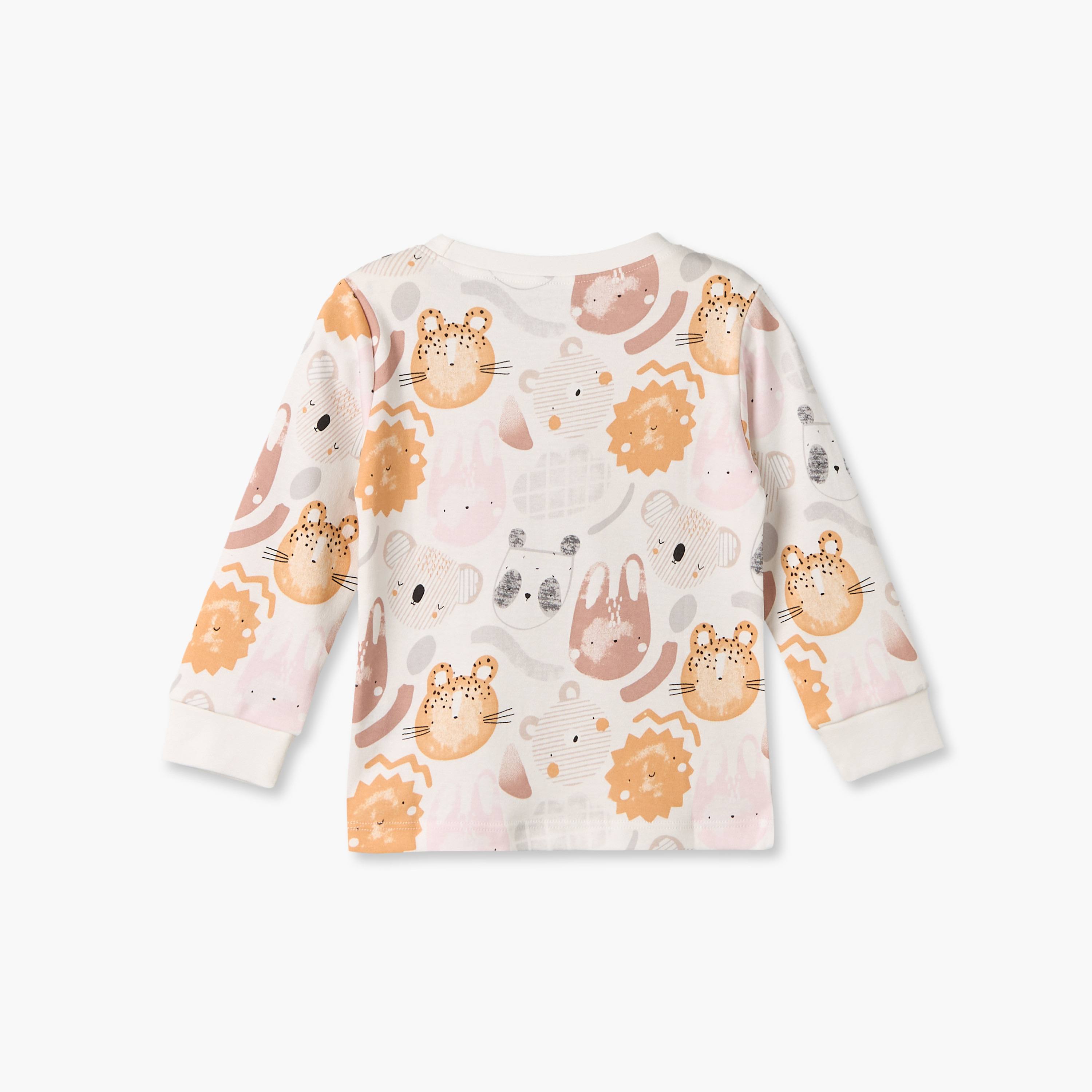 طقم بيجاما قطن بياقة ضيقة وأكمام طويلة وطبعات من جونيورز - عبوة من 3 أطقم-baby-boys-clothing-nightwear-pyjamasets-image-5
