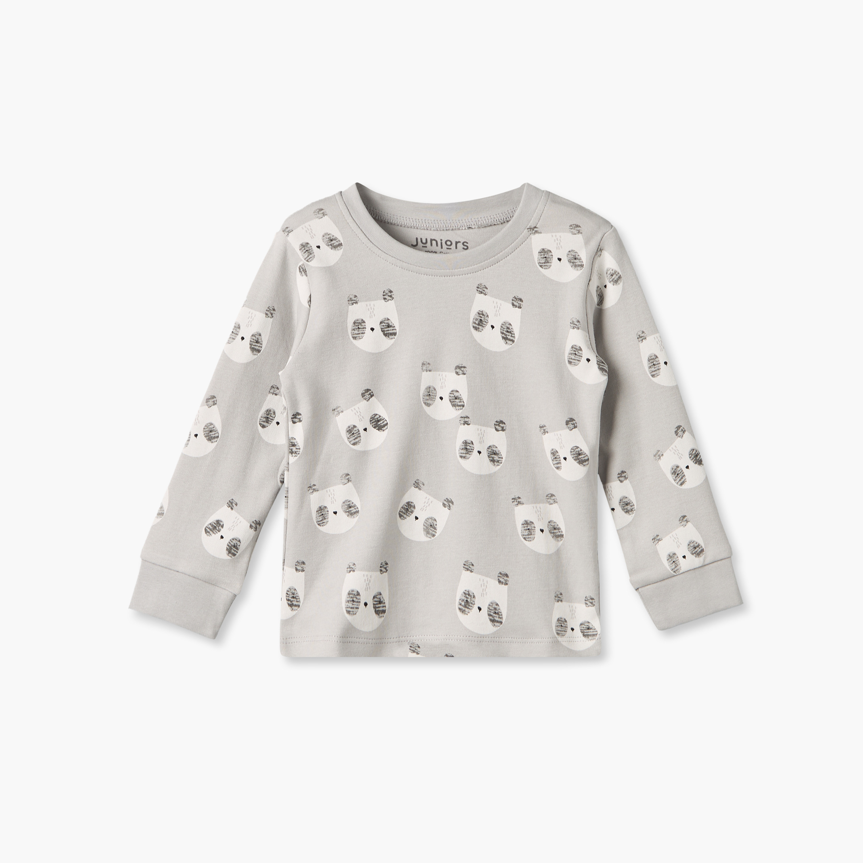 طقم بيجاما قطن بياقة ضيقة وأكمام طويلة وطبعات من جونيورز - عبوة من 3 أطقم-baby-boys-clothing-nightwear-pyjamasets-image-7