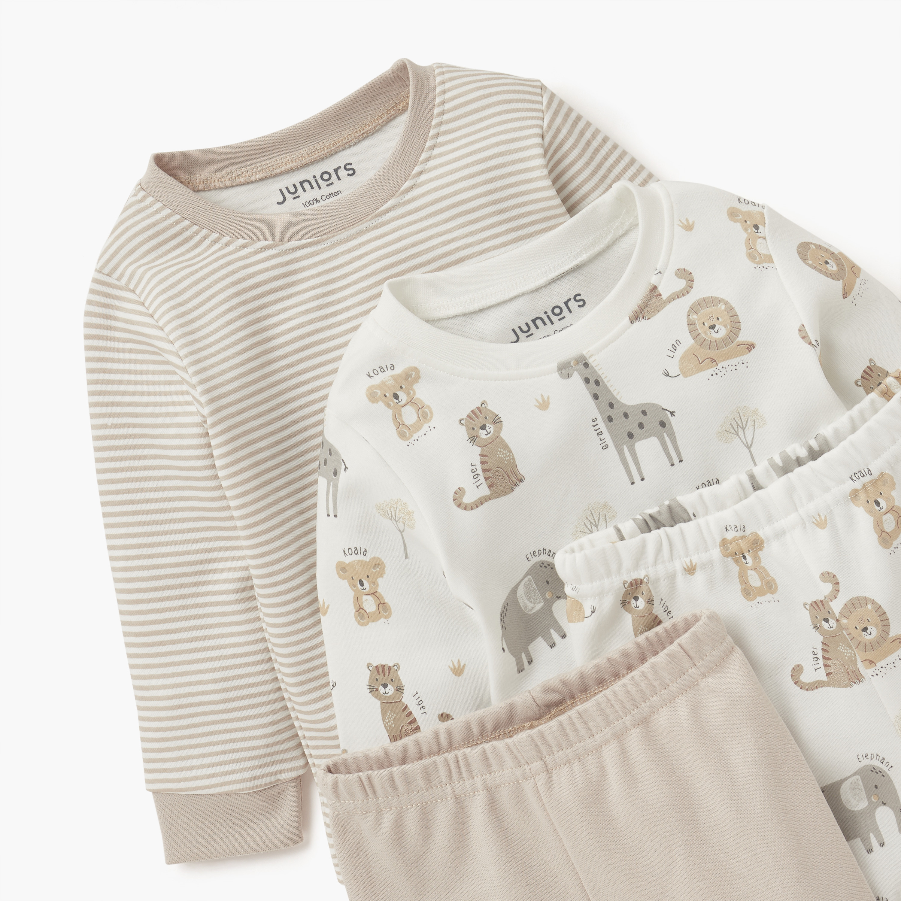 Juniors Printed Long Sleeve T-shirts and Pyjamas - Set of 2-baby-boys-clothing-nightwear-pyjamasets-image-4