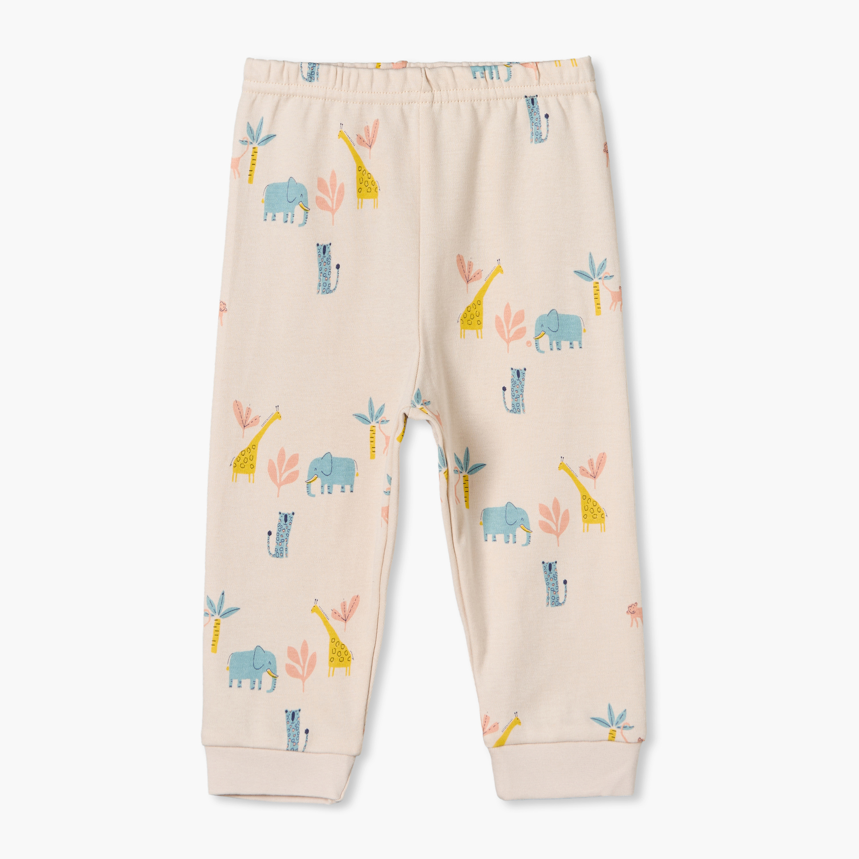 Pack of 2 Juniors Cotton Round Neck Long Sleeves Pyjama Set with Safari Print-baby-boys-clothing-nightwear-pyjamasets-image-5