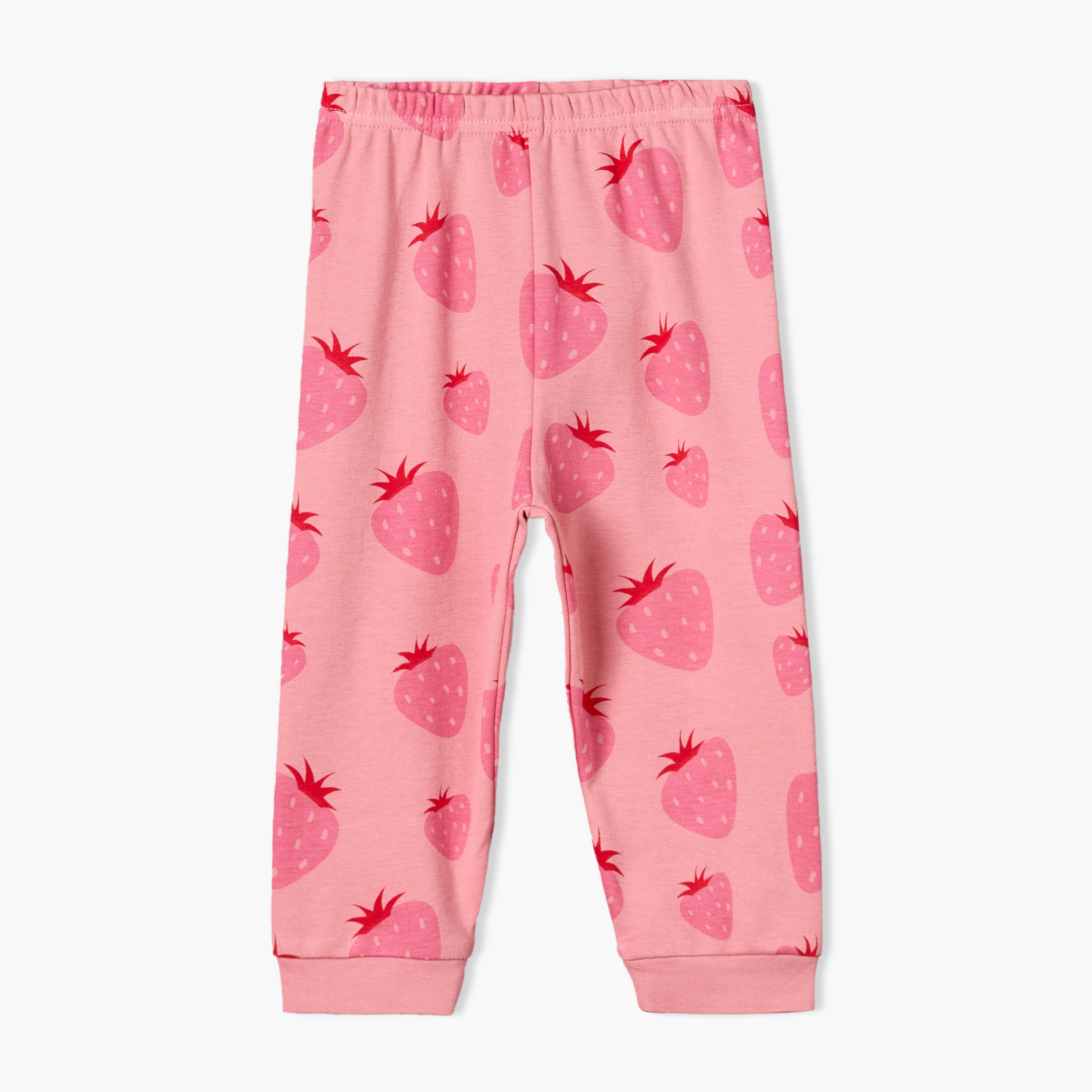 Pack of 2 Juniors Cotton Round Neck Long Sleeves Pyjama Set with Fruit Print-baby-girls-clothing-nightwear-pyjamasets-image-3