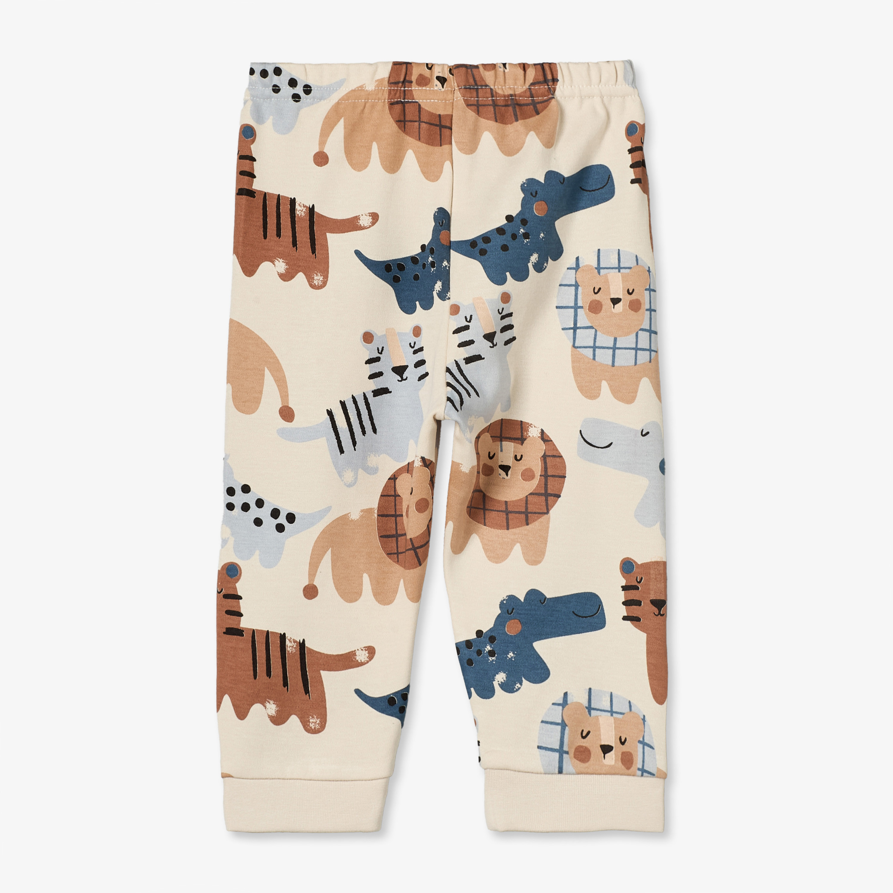 طقم بيجاما قطن بطبعات سفاري وياقة ضيقة وأكمام طويلة من جونيورز-baby-boys-clothing-nightwear-pyjamasets-image-6