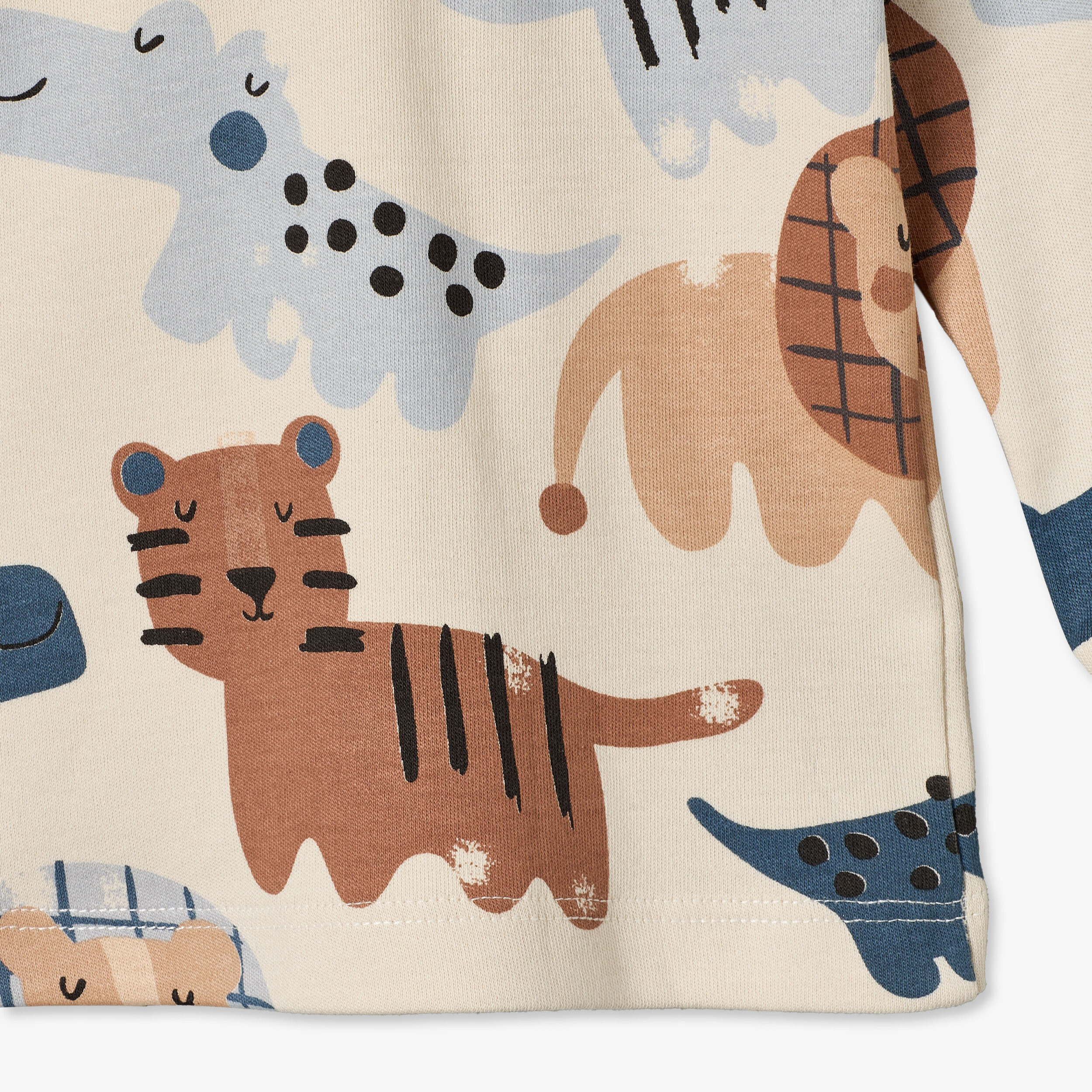 طقم بيجاما قطن بطبعات سفاري وياقة ضيقة وأكمام طويلة من جونيورز-baby-boys-clothing-nightwear-pyjamasets-image-8
