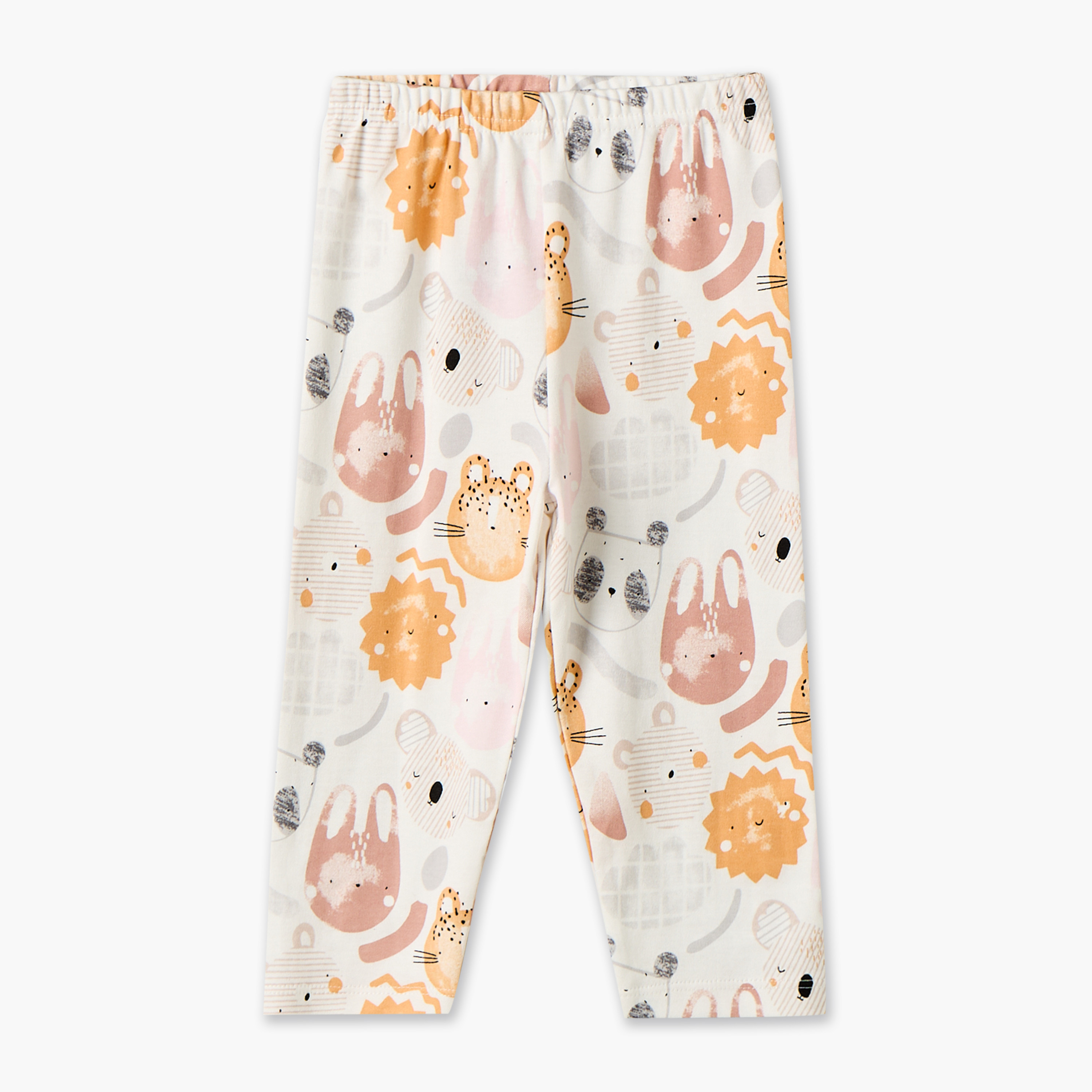 طقم بيجاما قطني بياقة مستديرة وأكمام طويلة بطبعة سفاري من جونيورز-baby-boys-clothing-nightwear-pyjamasets-image-4