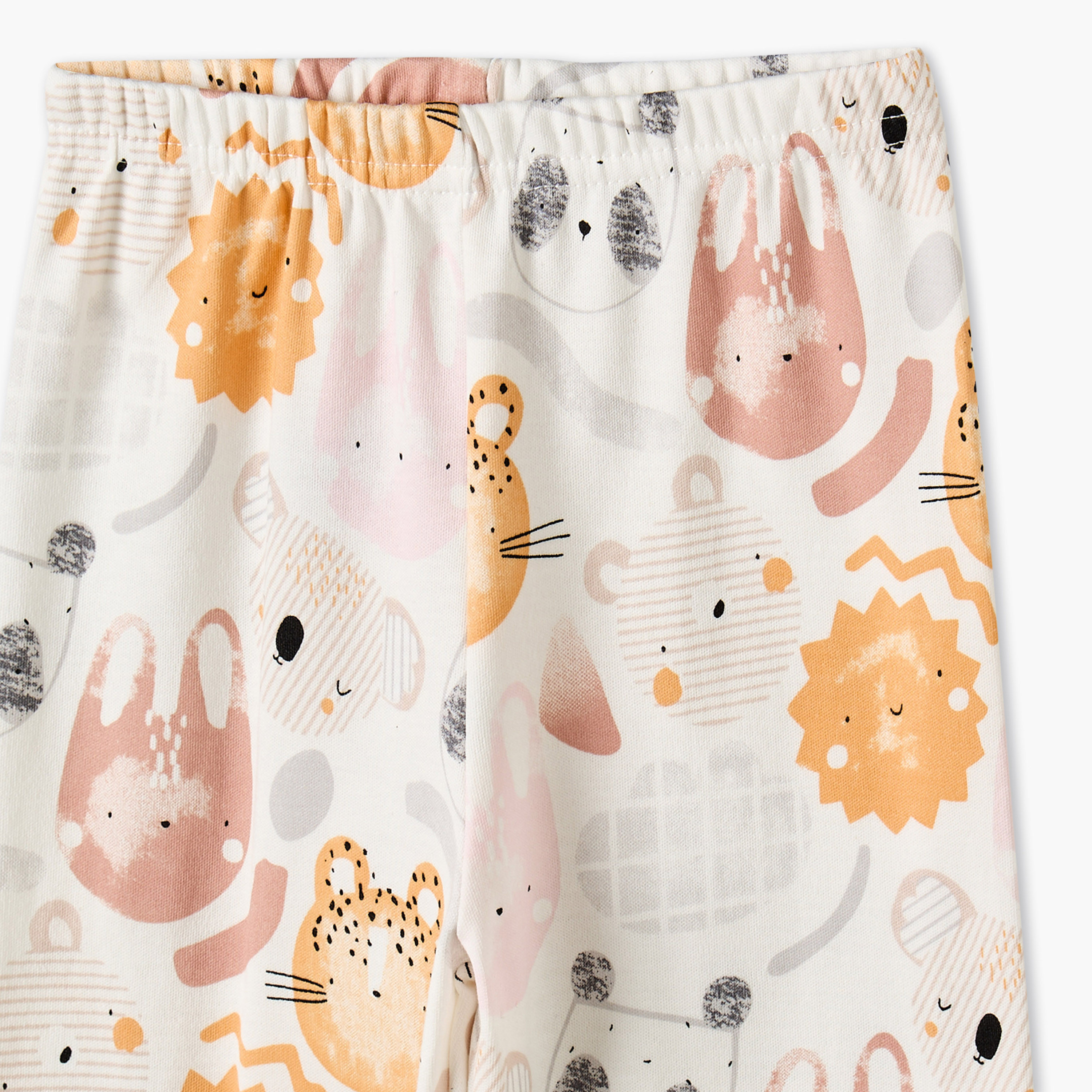 طقم بيجاما قطني بياقة مستديرة وأكمام طويلة بطبعة سفاري من جونيورز-baby-boys-clothing-nightwear-pyjamasets-image-8