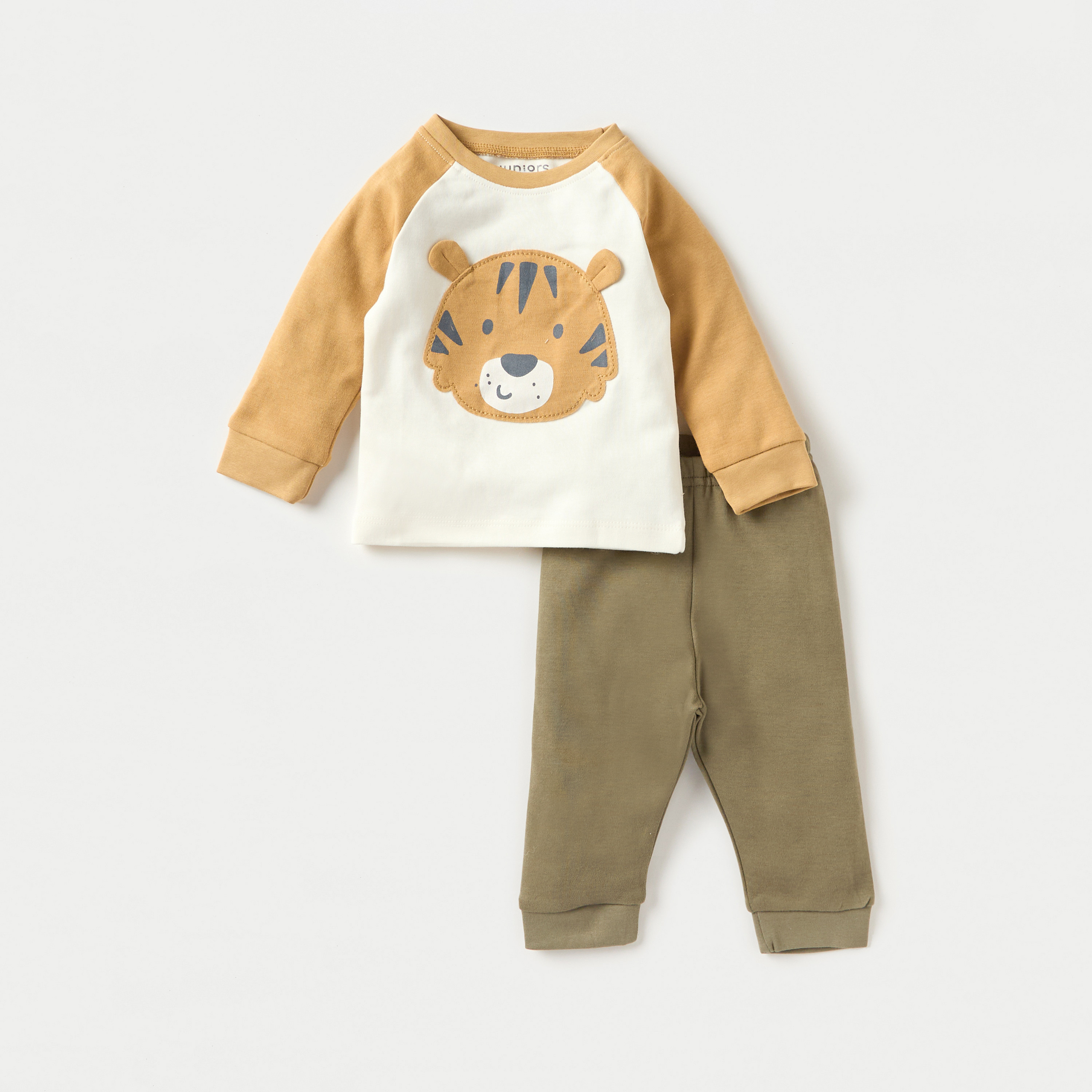 Juniors Animal Print Long Sleeves T-shirt and Pyjamas - Set of 2-baby-boys-clothing-nightwear-pyjamasets-image-2