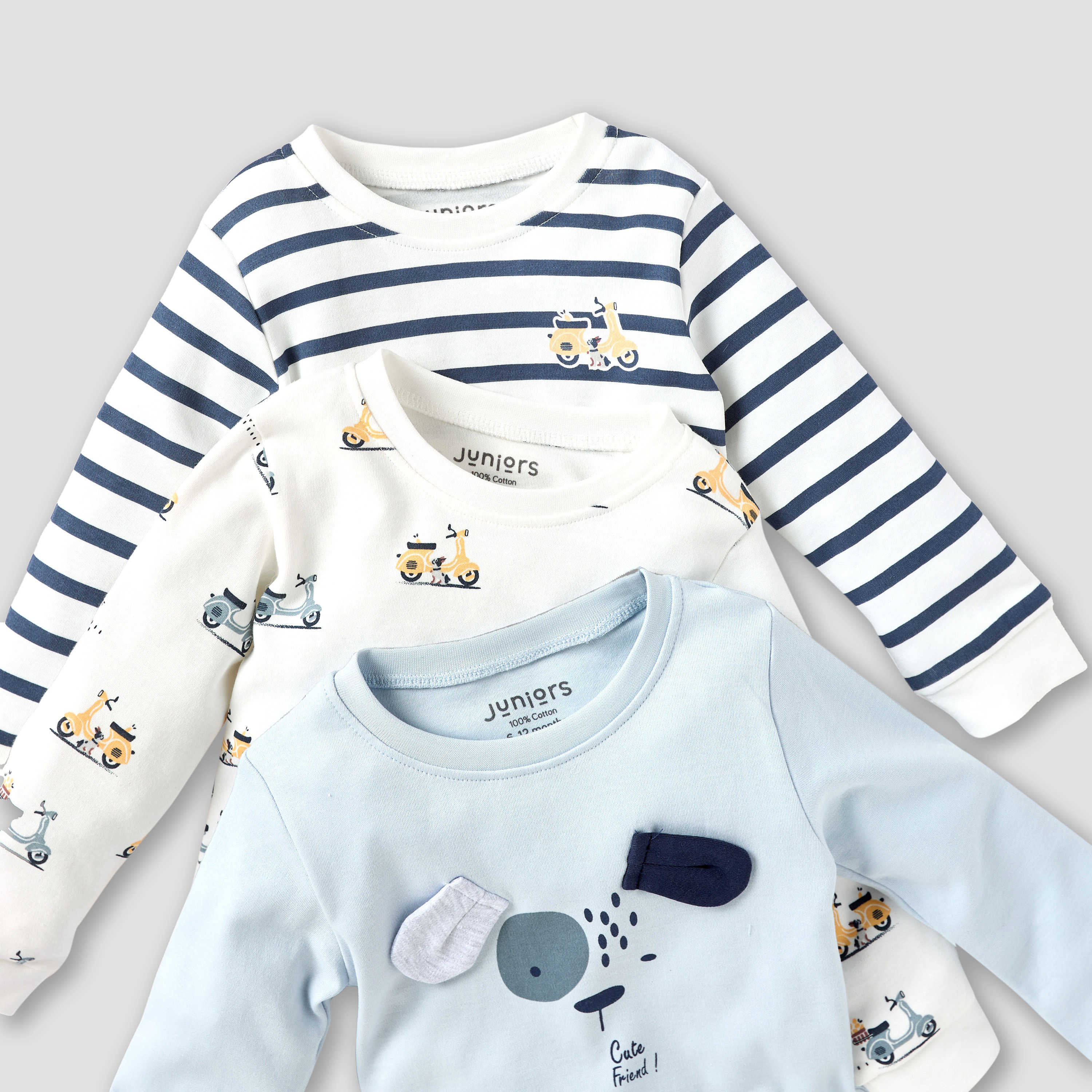 تيشيرتات بطبعات مع بنطلونات بيجاما من جونيورز - مجموعة 3 أطقم-baby-boys-clothing-nightwear-pyjamasets-image-8