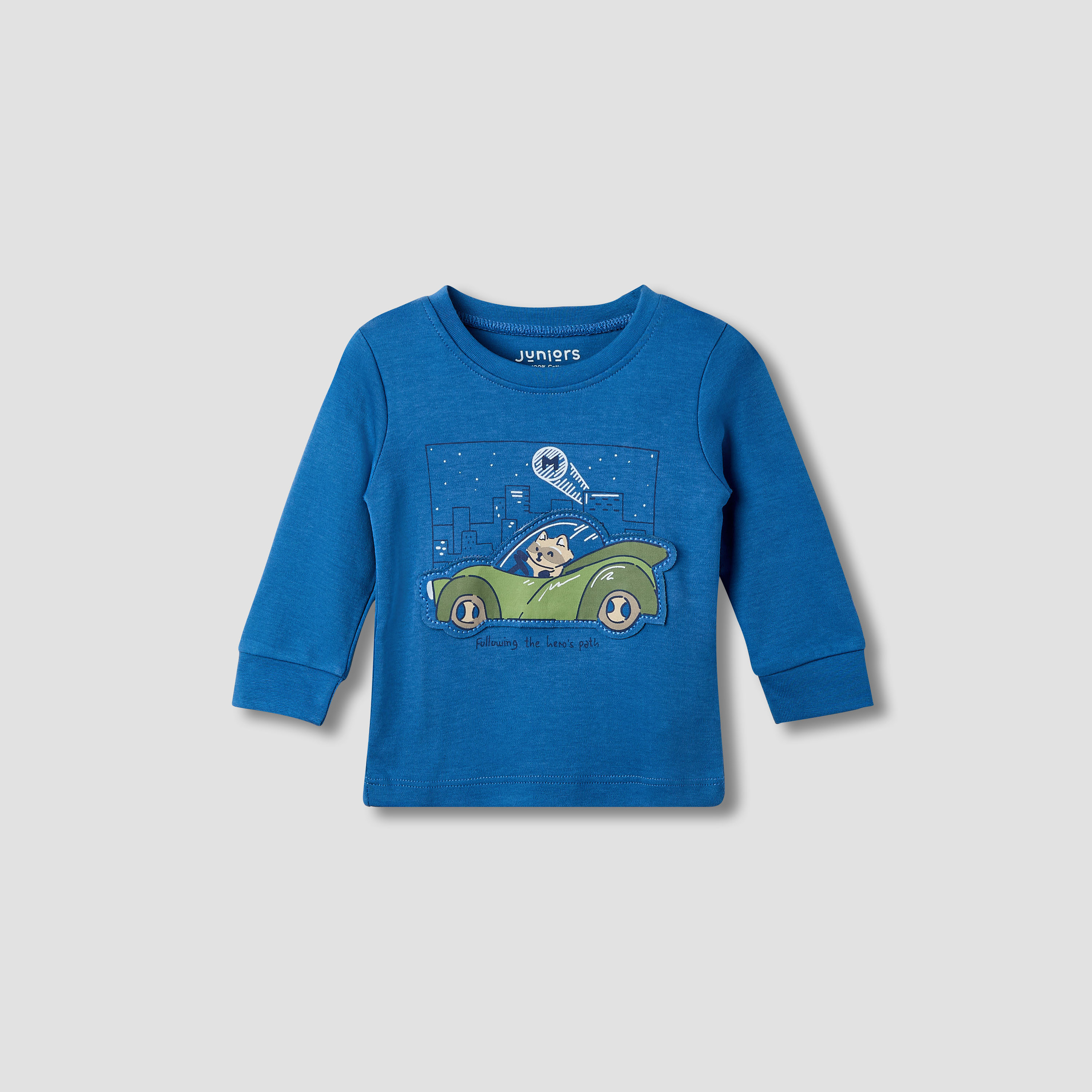 Juniors Vehicle Print T-shirt and Pyjama - Set of 2-baby-boys-clothing-nightwear-pyjamasets-image-4