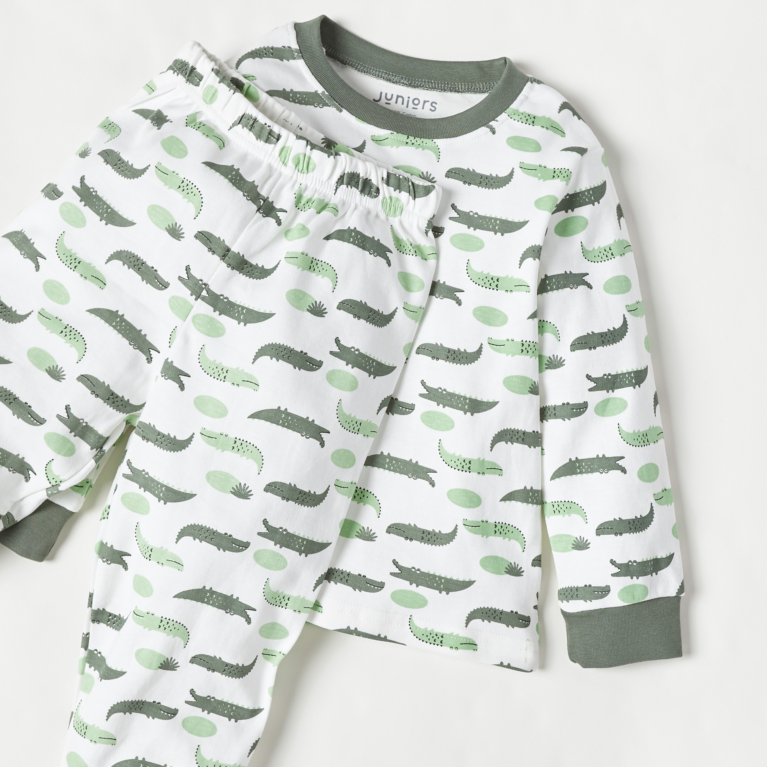 Juniors Crocodile Print T-shirts and Pyjamas - Set of 2-baby-boys-clothing-nightwear-pyjamasets-image-3