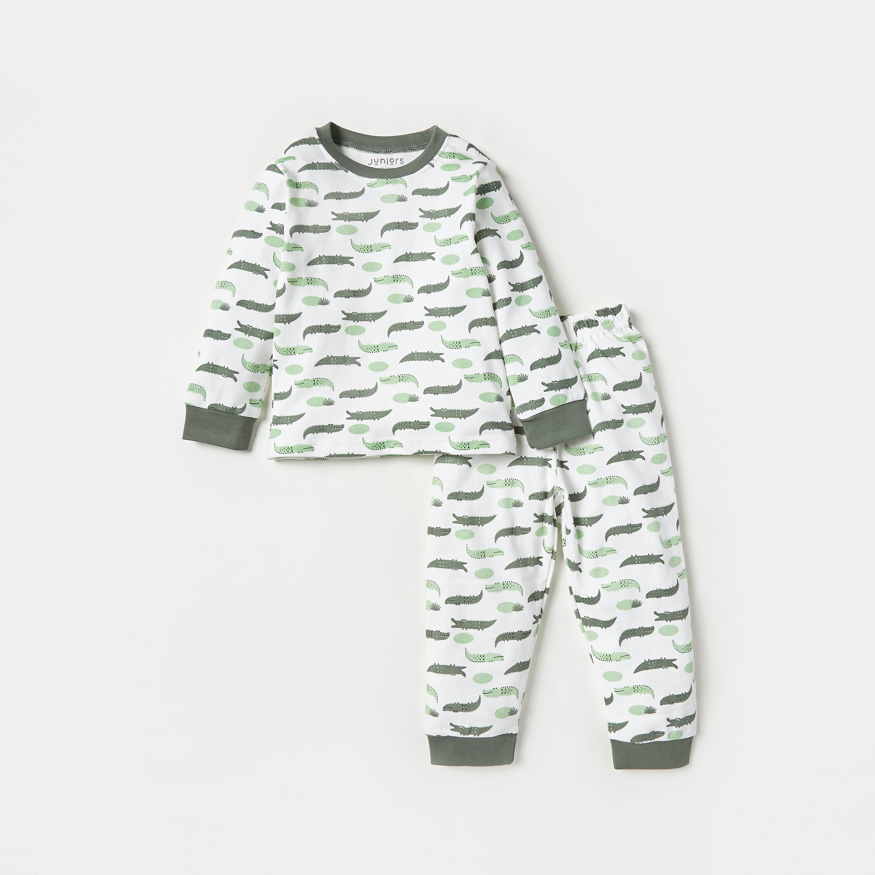 Juniors Crocodile Print T-shirts and Pyjamas - Set of 2-baby-boys-clothing-nightwear-pyjamasets-image-4