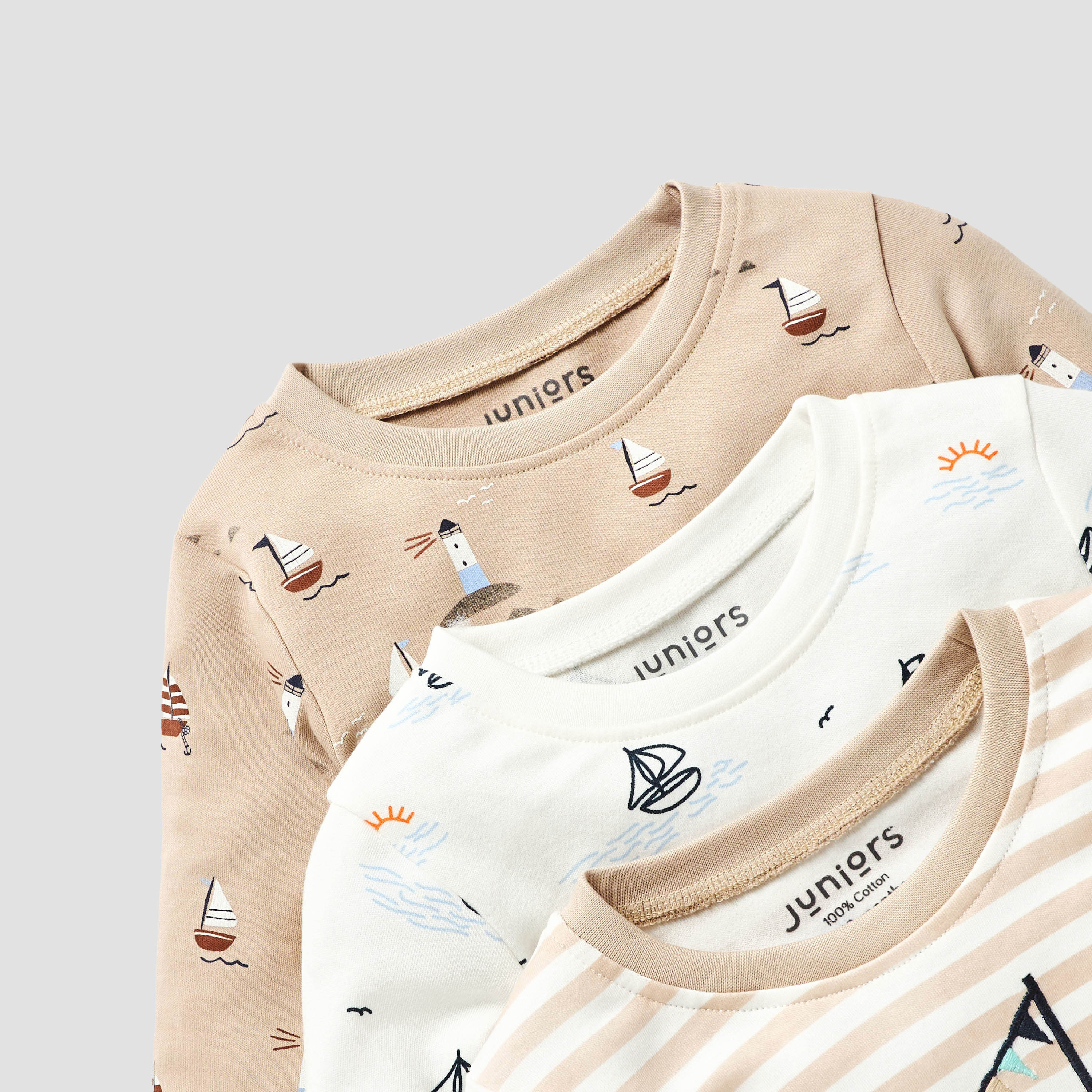 طقم بنطلون بيجاما وتيشيرت بطبعات من جونيورز - مجموعة 3 أطقم-baby-boys-clothing-nightwear-pyjamasets-image-9