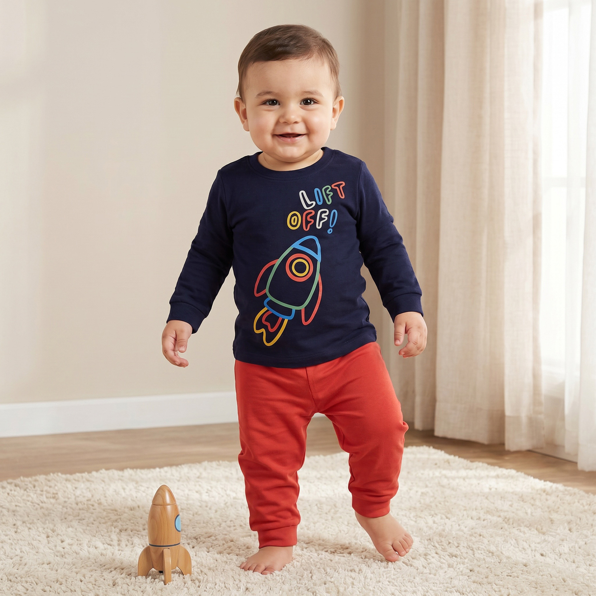 طقم بيجاما قطن بطبعات من جونيورز - عبوة من 3 أطقم-baby-boys-clothing-nightwear-pyjamasets-image-1