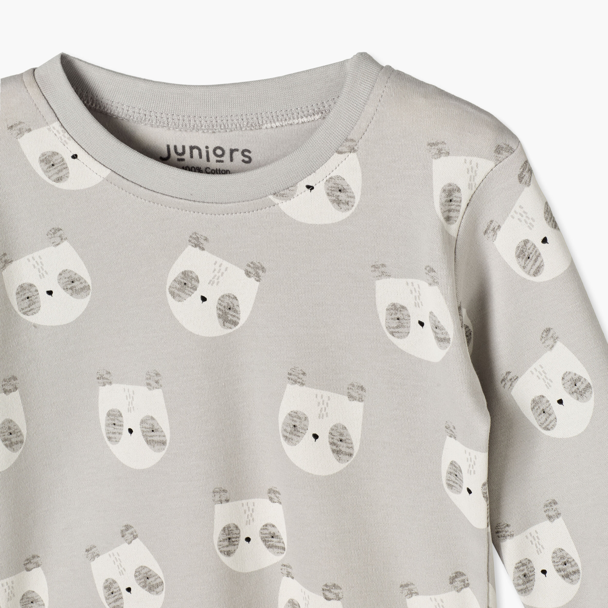 طقم بيجاما قطن بطبعات باندا وأكمام طويلة وياقة ضيقة من جونيورز-baby-boys-clothing-nightwear-pyjamasets-image-7
