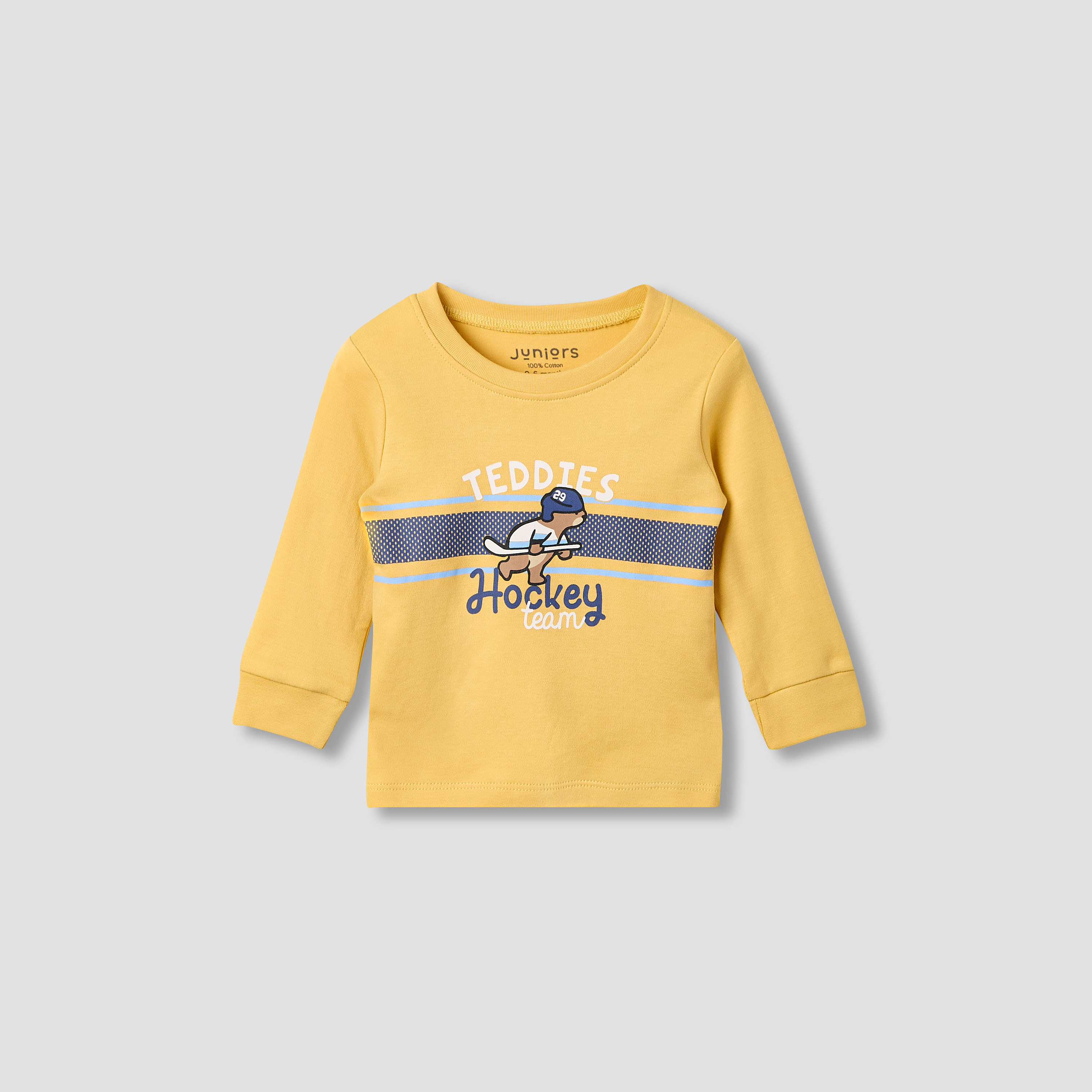 Juniors Bear Print T-shirt and Pyjama - Set of 2-baby-boys-clothing-nightwear-pyjamasets-image-2