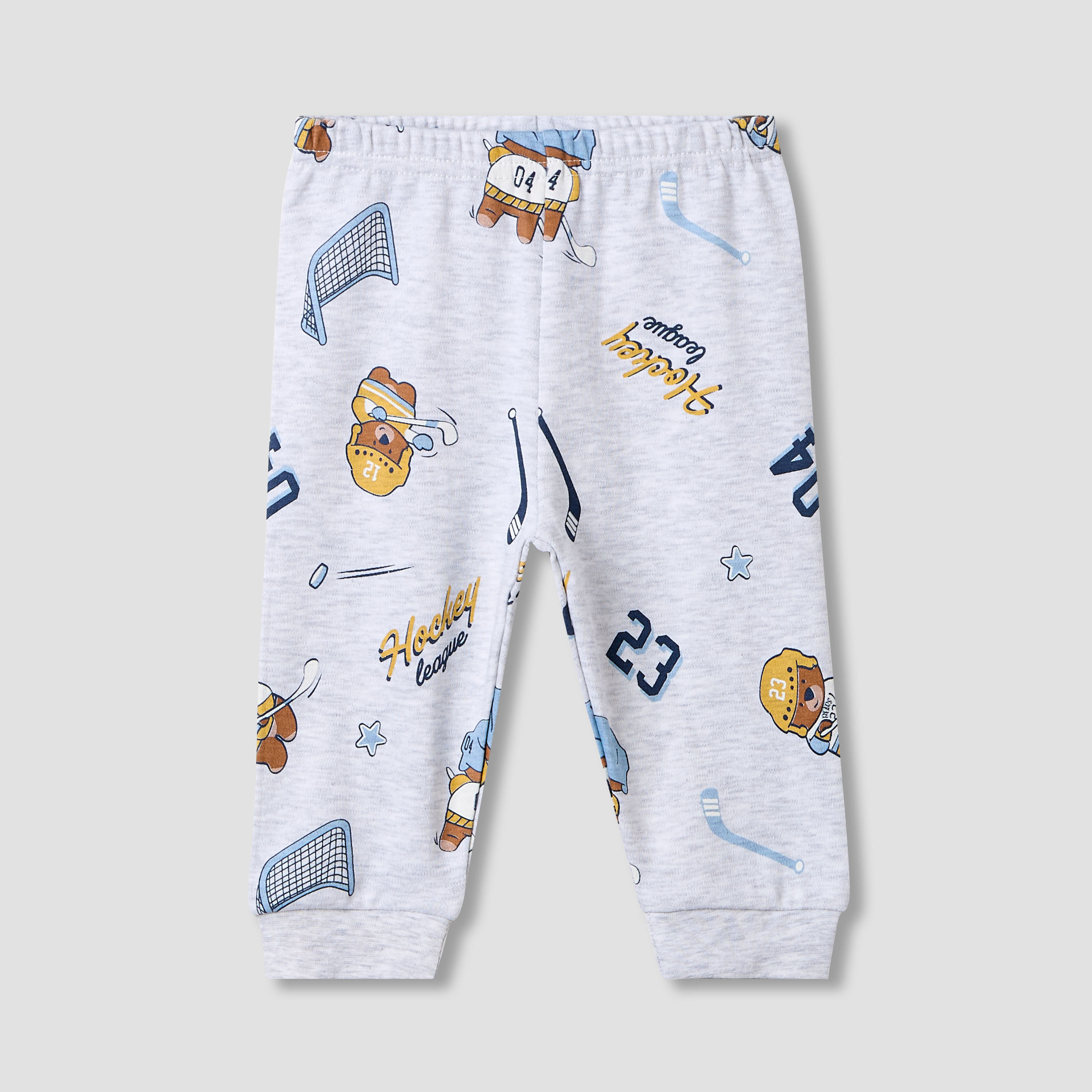 Juniors Bear Print T-shirt and Pyjama - Set of 2-baby-boys-clothing-nightwear-pyjamasets-image-3