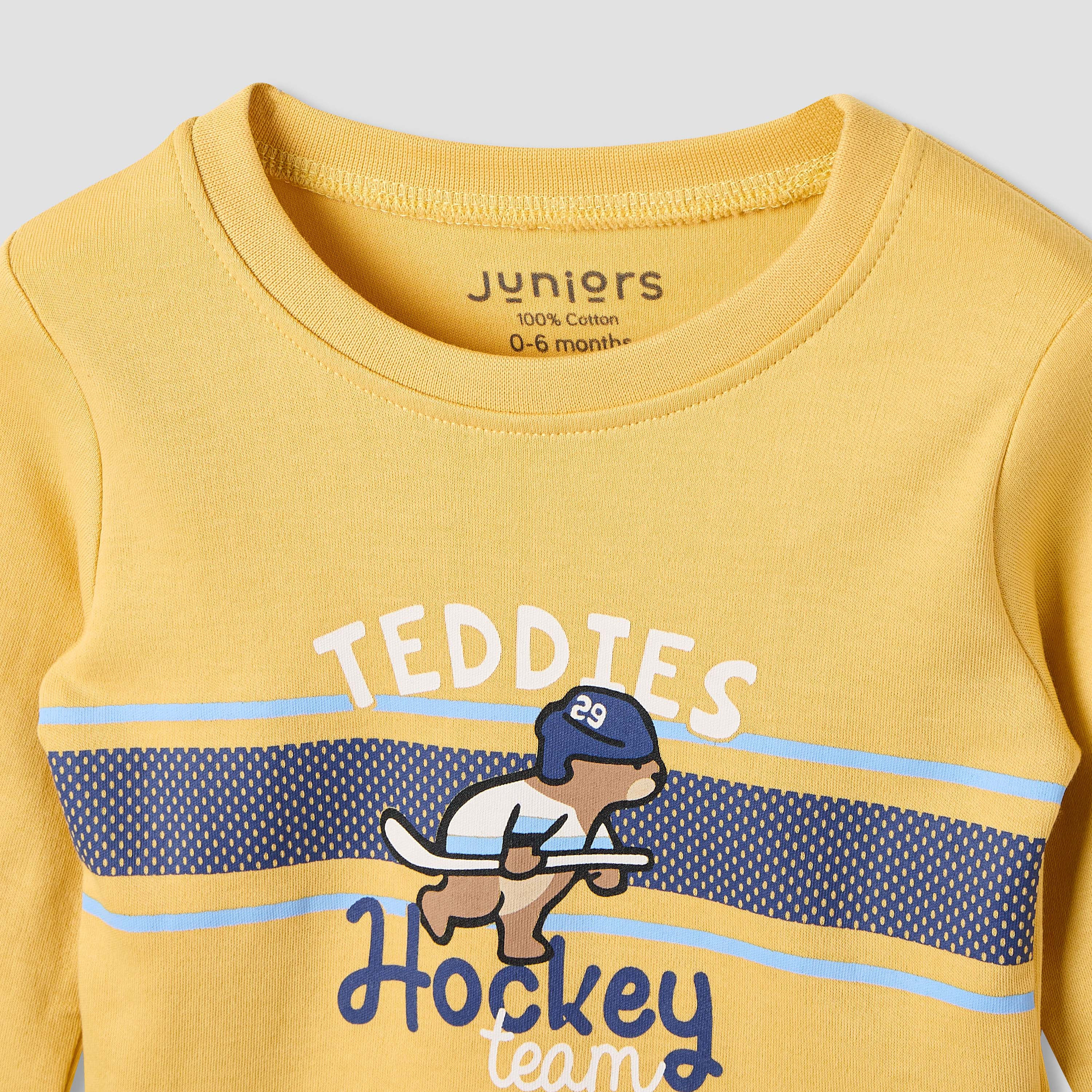 Juniors Bear Print T-shirt and Pyjama - Set of 2-baby-boys-clothing-nightwear-pyjamasets-image-6