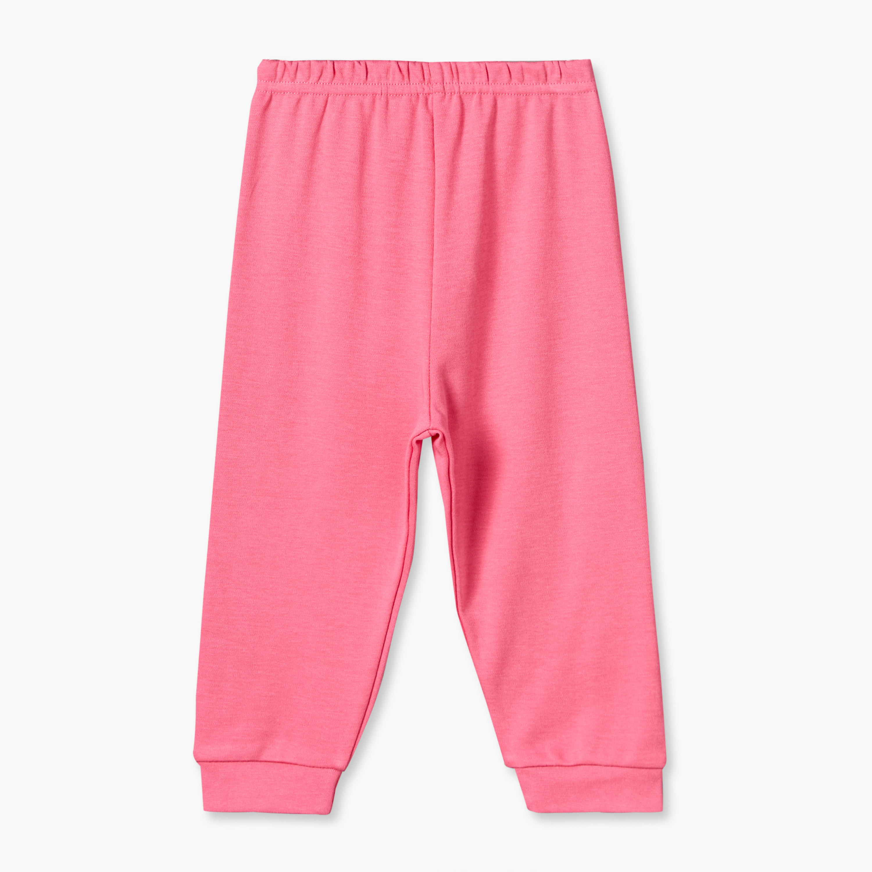 طقم بيجاما قطن بياقة مستديرة وأكمام طويلة وطبعات فراولة من جونيورز - 3 قطع-baby-girls-clothing-nightwear-pyjamasets-image-4