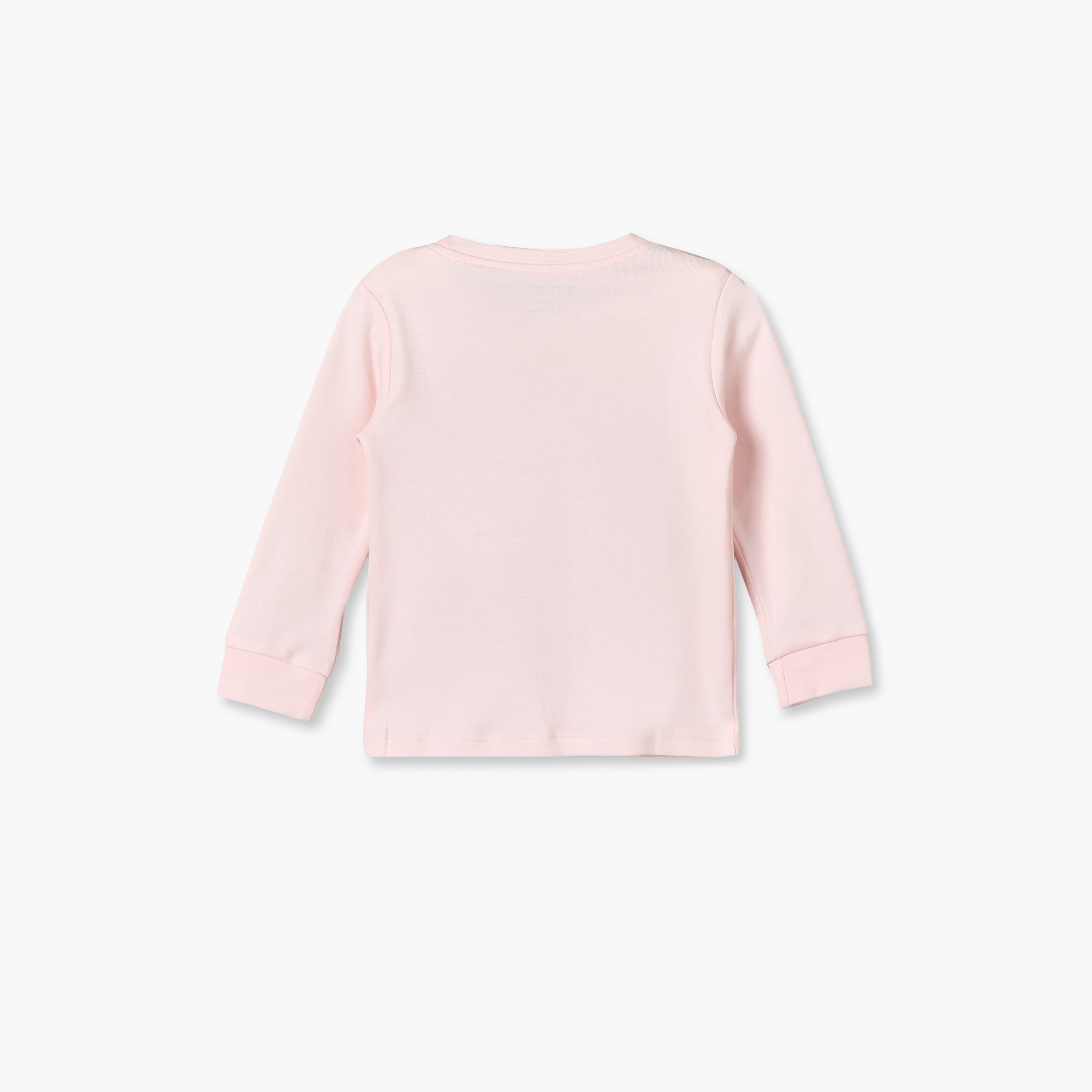 طقم بيجاما قطن بياقة مستديرة وأكمام طويلة وطبعات فراولة من جونيورز - 3 قطع-baby-girls-clothing-nightwear-pyjamasets-image-9