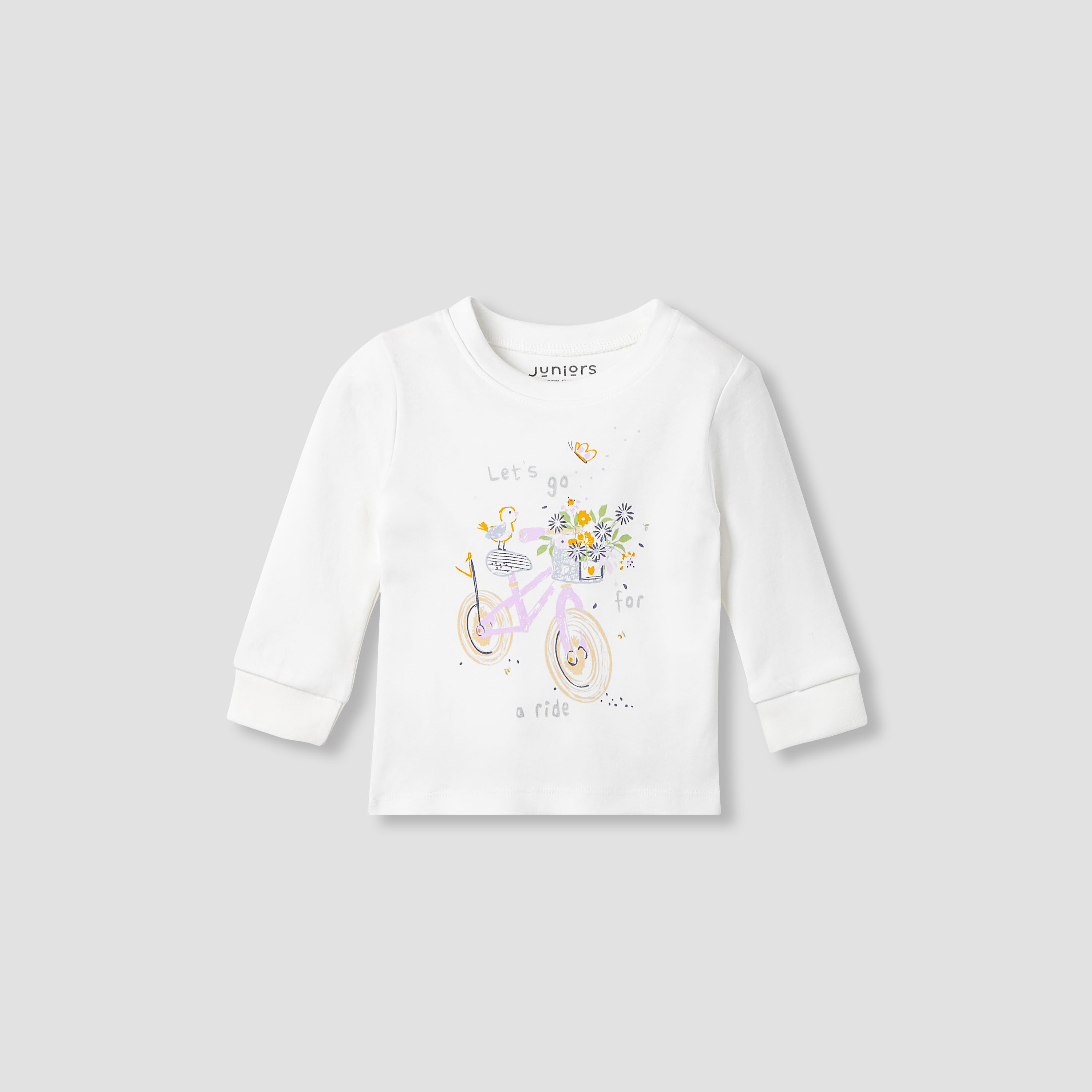 Juniors Printed Long Sleeves T-shirts and Pyjamas - Set of 2-baby-girls-clothing-nightwear-pyjamasets-image-2
