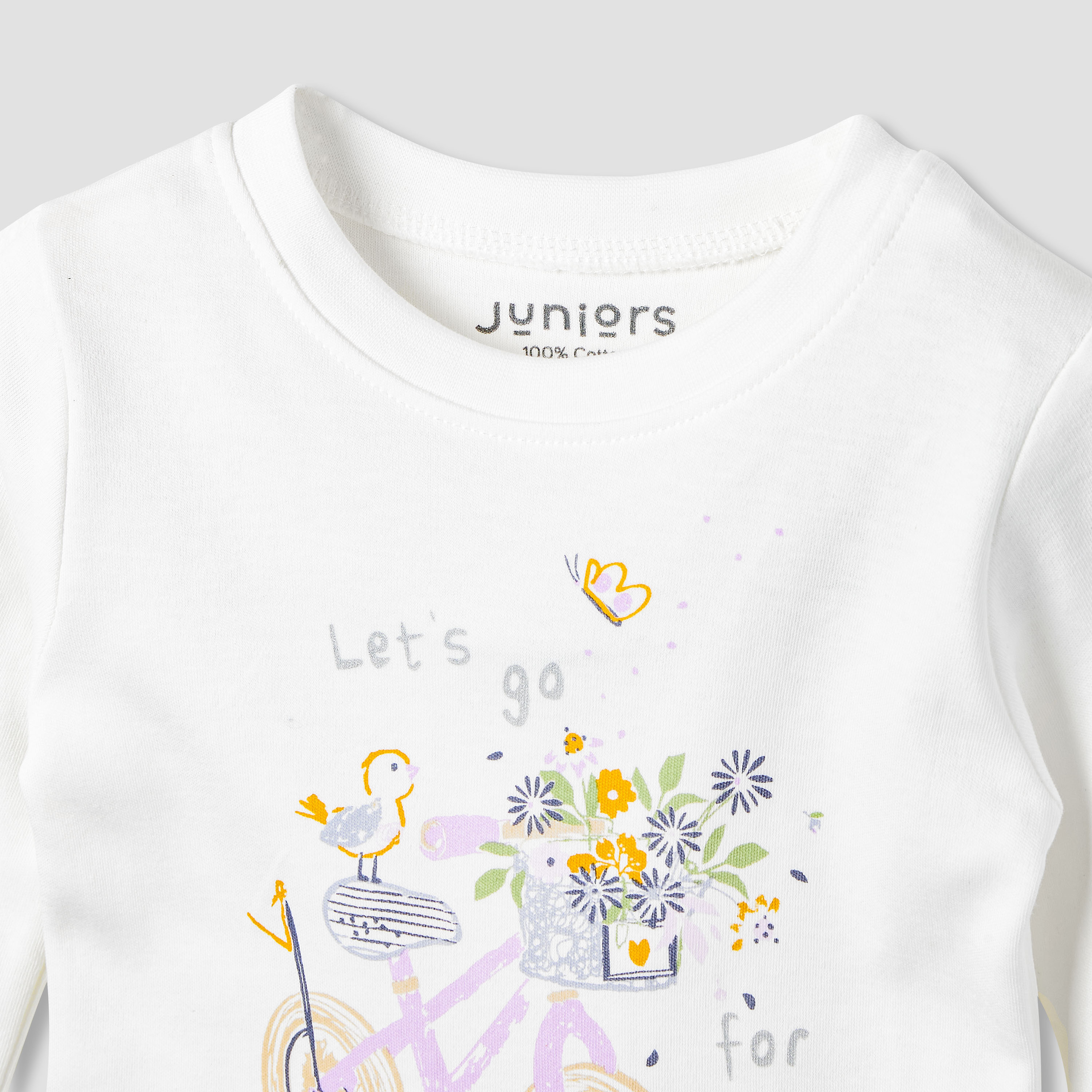 Juniors Printed Long Sleeves T-shirts and Pyjamas - Set of 2-baby-girls-clothing-nightwear-pyjamasets-image-6