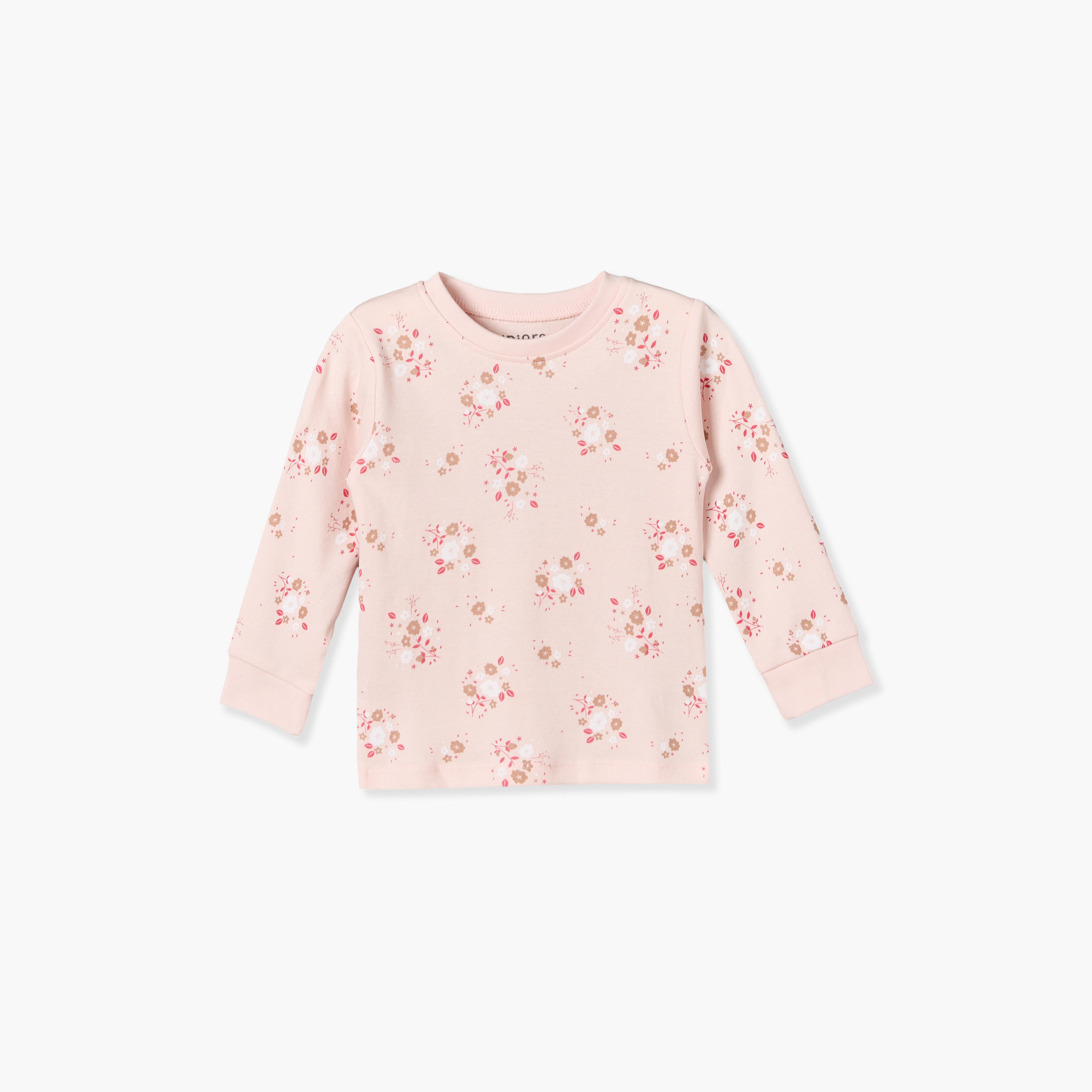طقم من 3 بيجاما قطن بياقة مستديرة وأكمام طويلة وطبعات من جونيورز-baby-girls-clothing-nightwear-pyjamasets-image-6