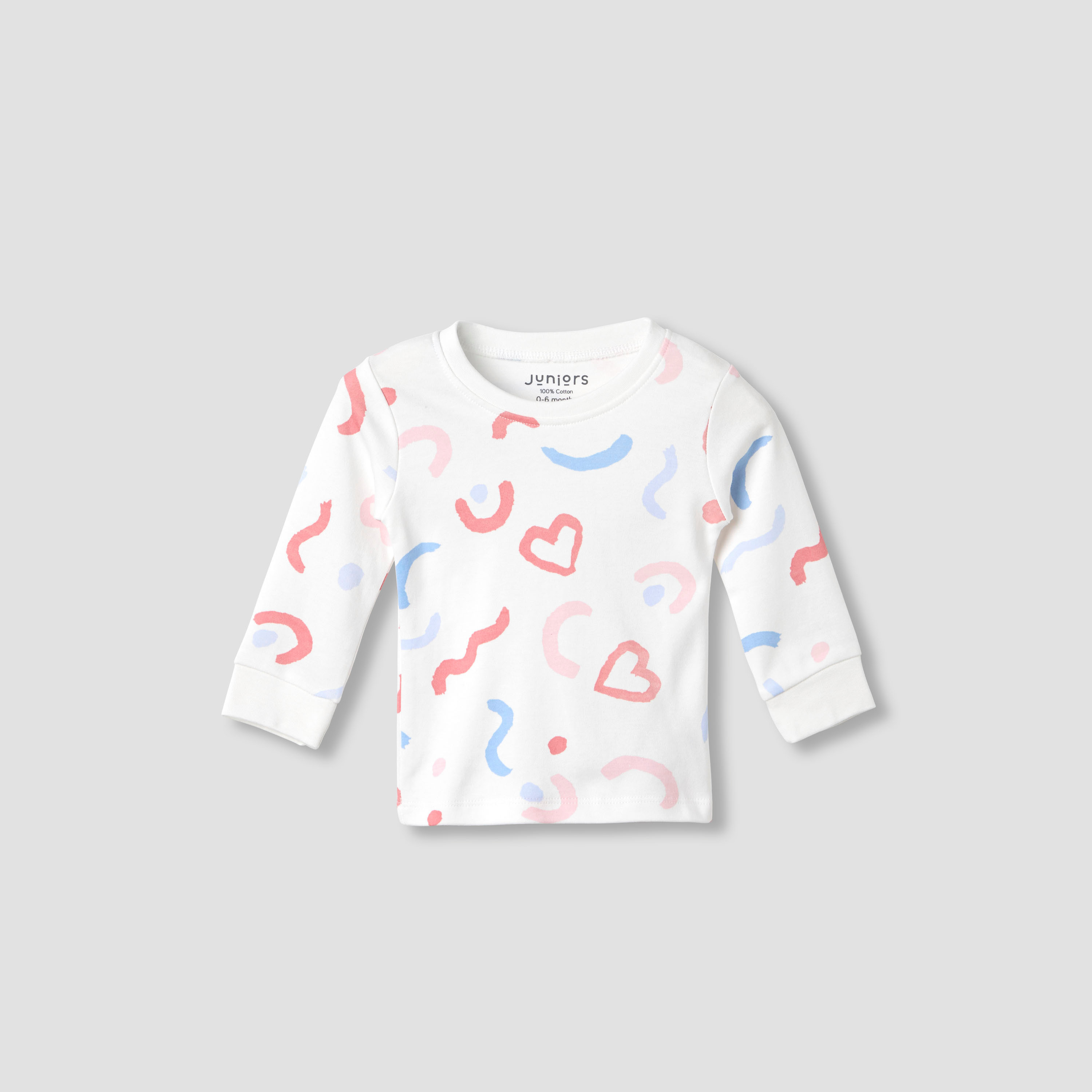Juniors Printed Long Sleeve T-shirts and Pyjamas - Set of 2-baby-girls-clothing-nightwear-pyjamasets-image-4