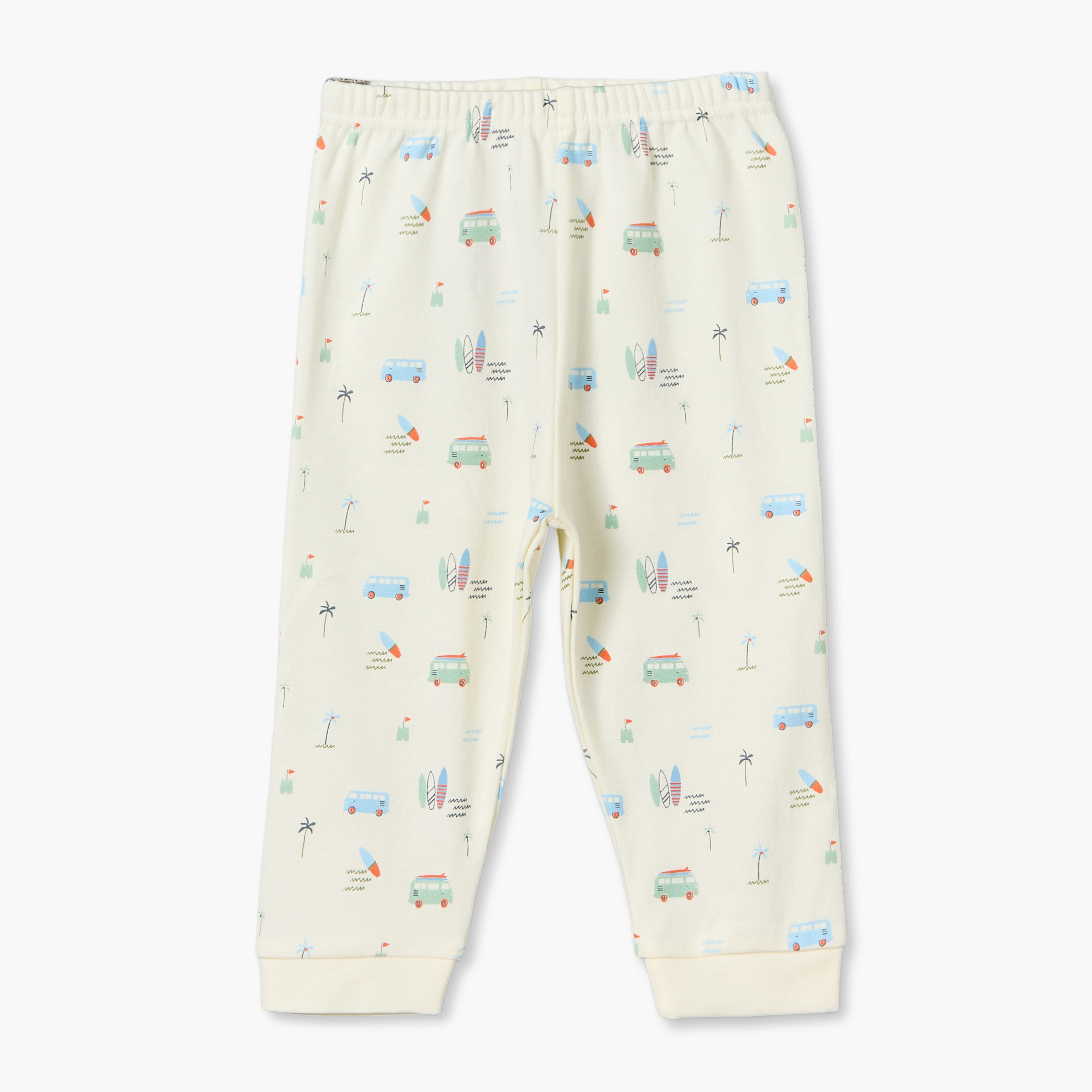 طقم بيجاما قطن بياقة مستديرة وأكمام طويلة بطبعات وسائل النقل قطعتين من جونيورز-baby-boys-clothing-nightwear-pyjamasets-image-4