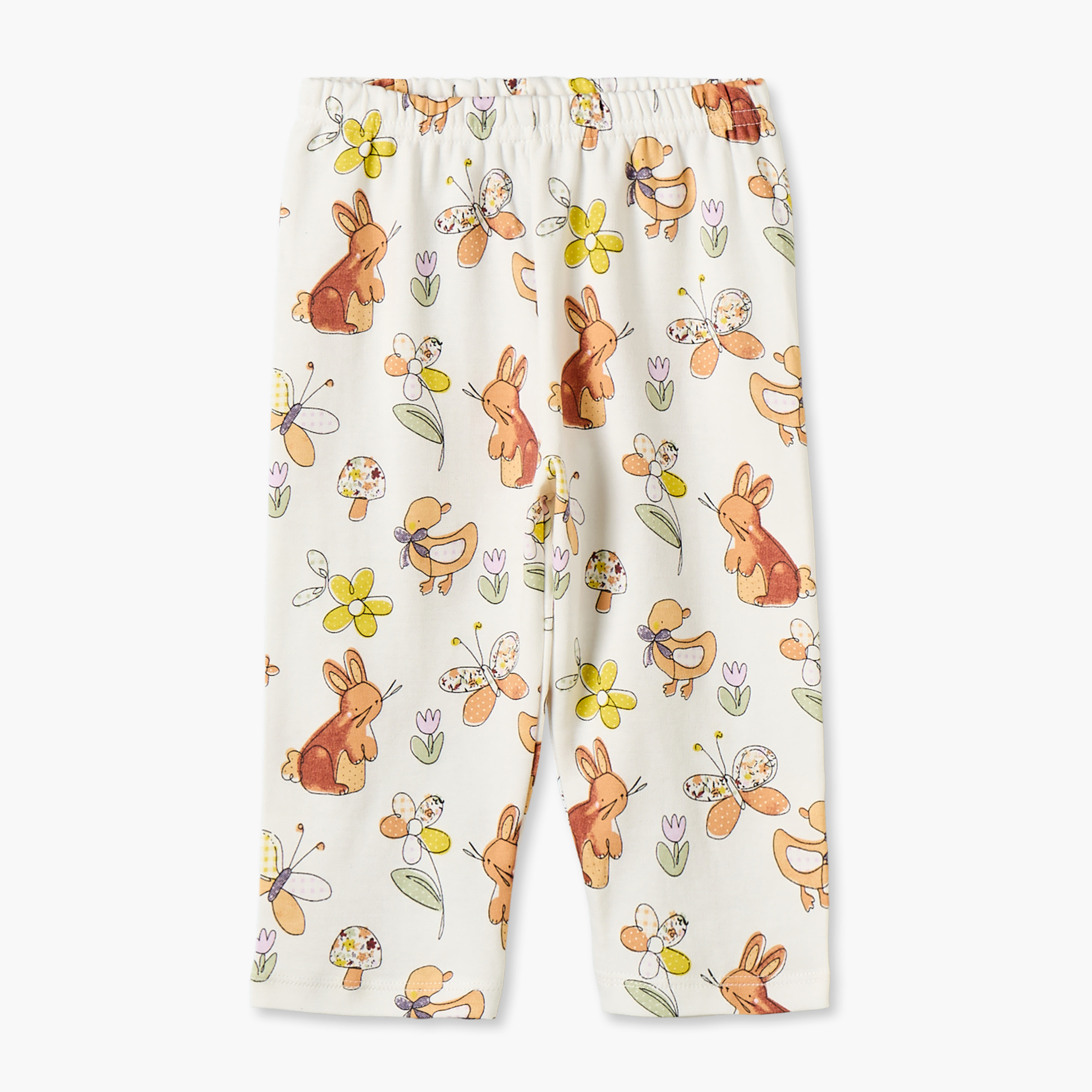 طقم بيجاما قطني بياقة مستديرة وأكمام طويلة بطبعة غابات من جونيورز-baby-girls-clothing-nightwear-pyjamasets-image-4
