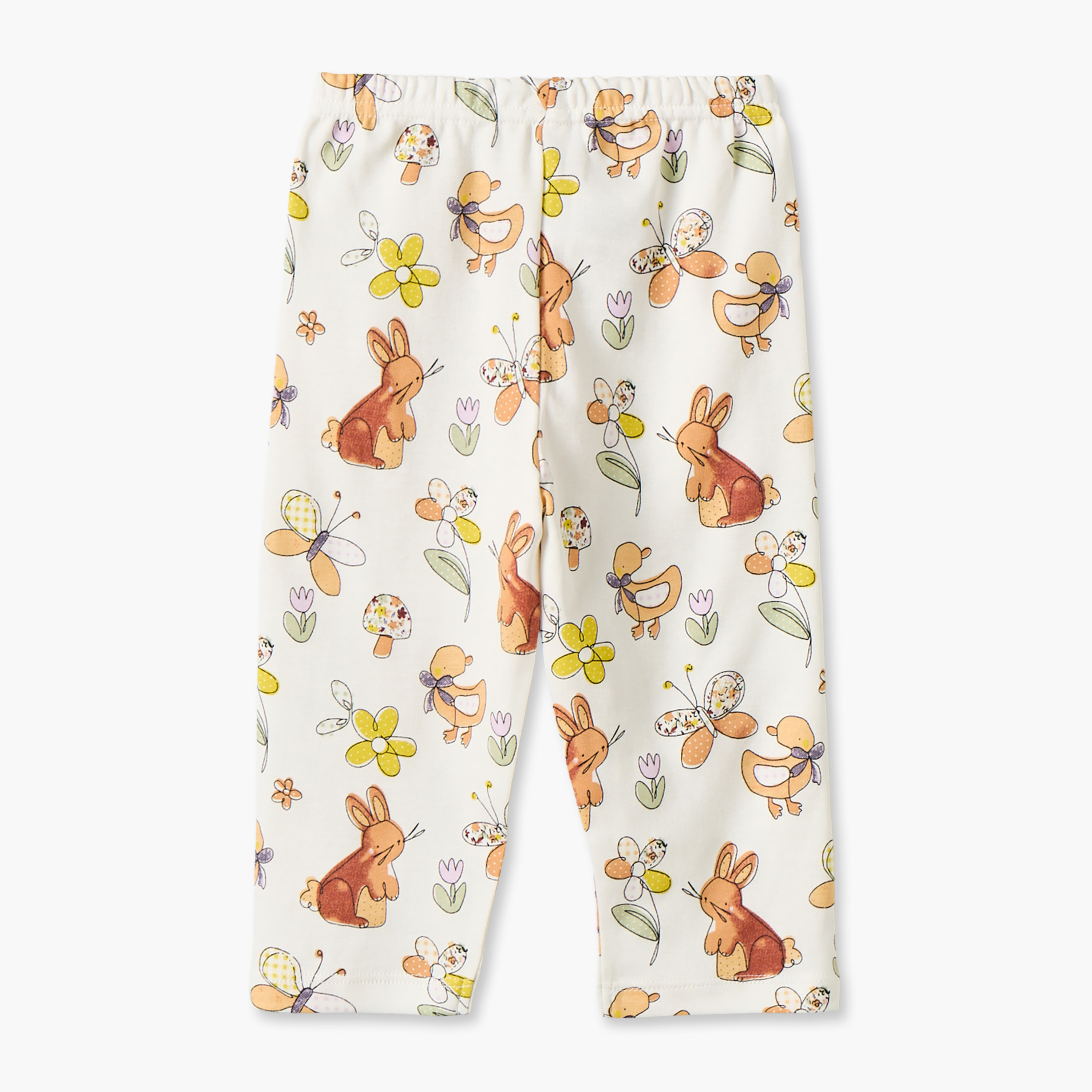 طقم بيجاما قطني بياقة مستديرة وأكمام طويلة بطبعة غابات من جونيورز-baby-girls-clothing-nightwear-pyjamasets-image-6