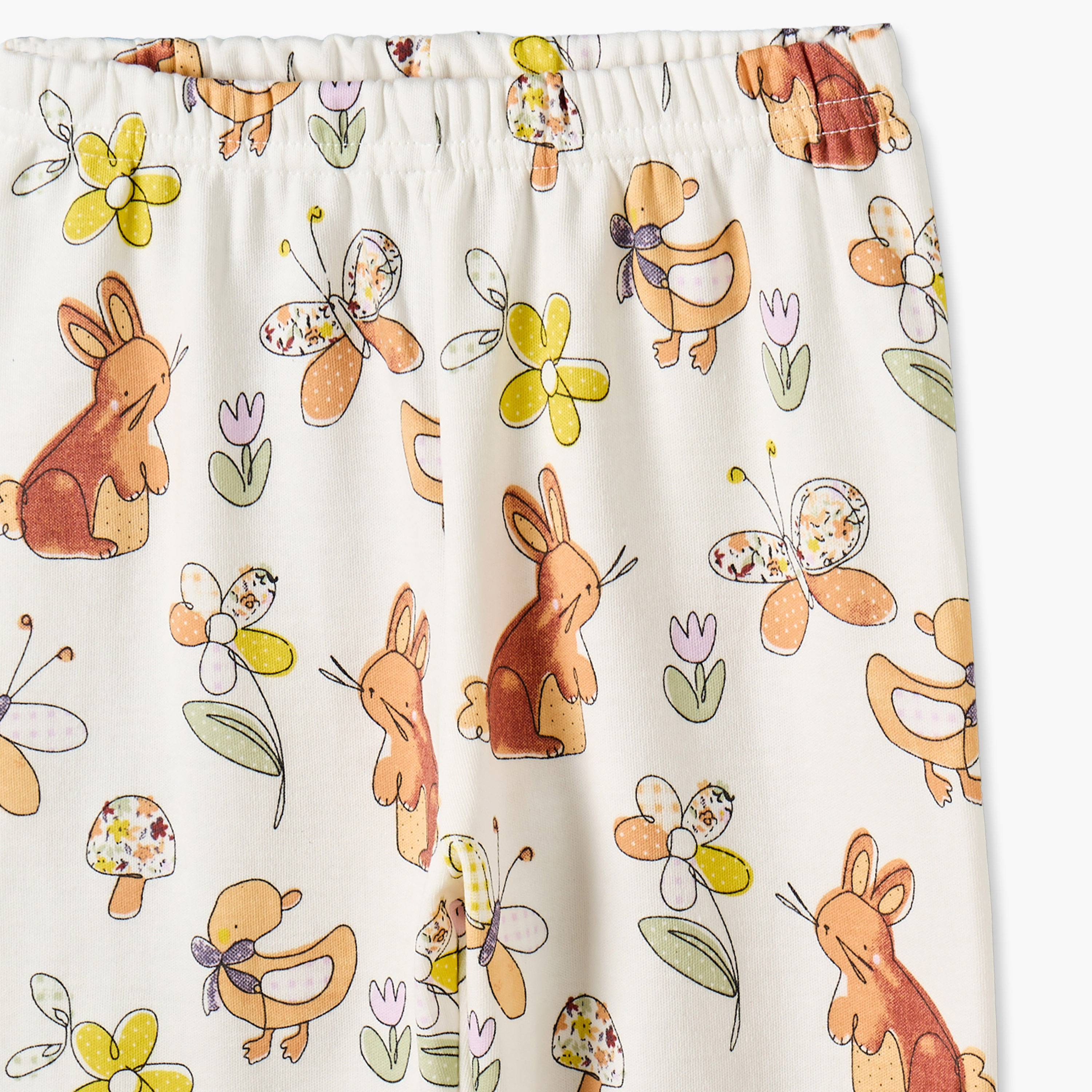 طقم بيجاما قطني بياقة مستديرة وأكمام طويلة بطبعة غابات من جونيورز-baby-girls-clothing-nightwear-pyjamasets-image-8
