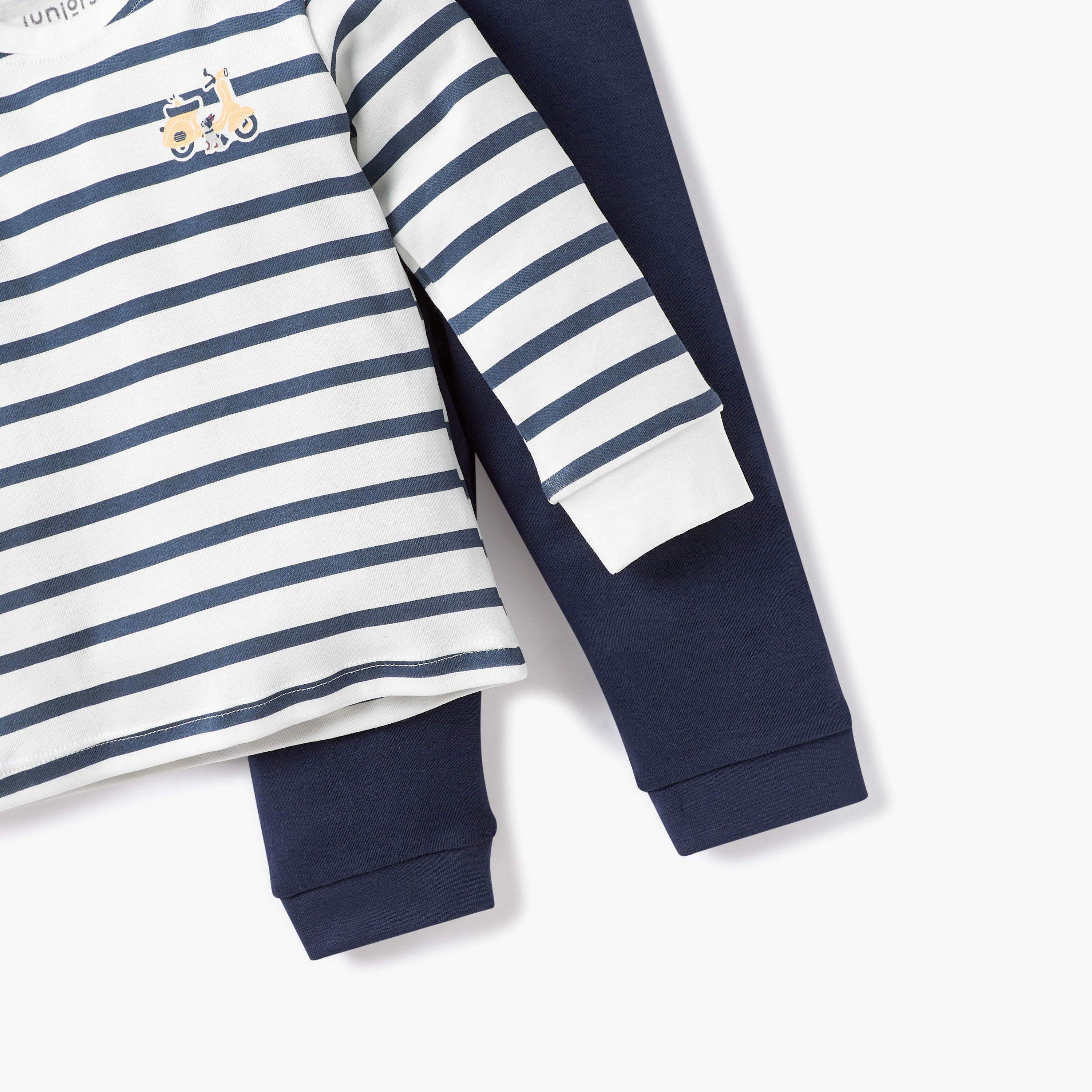 Juniors Striped T-shirt and Pyjama Set-baby-boys-clothing-nightwear-pyjamasets-image-5