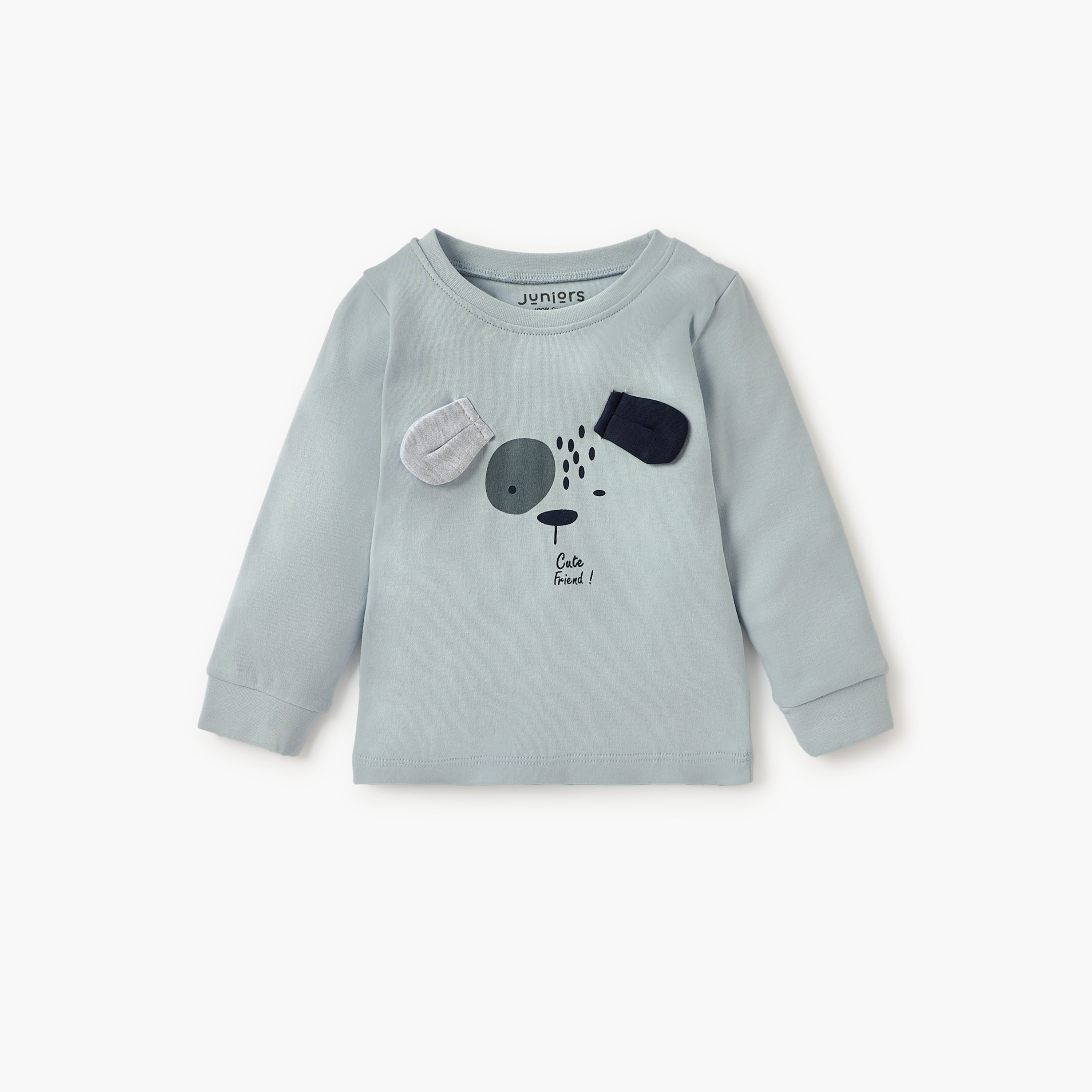 Juniors Printed Top and Pyjama Set-baby-boys-clothing-nightwear-pyjamasets-image-2