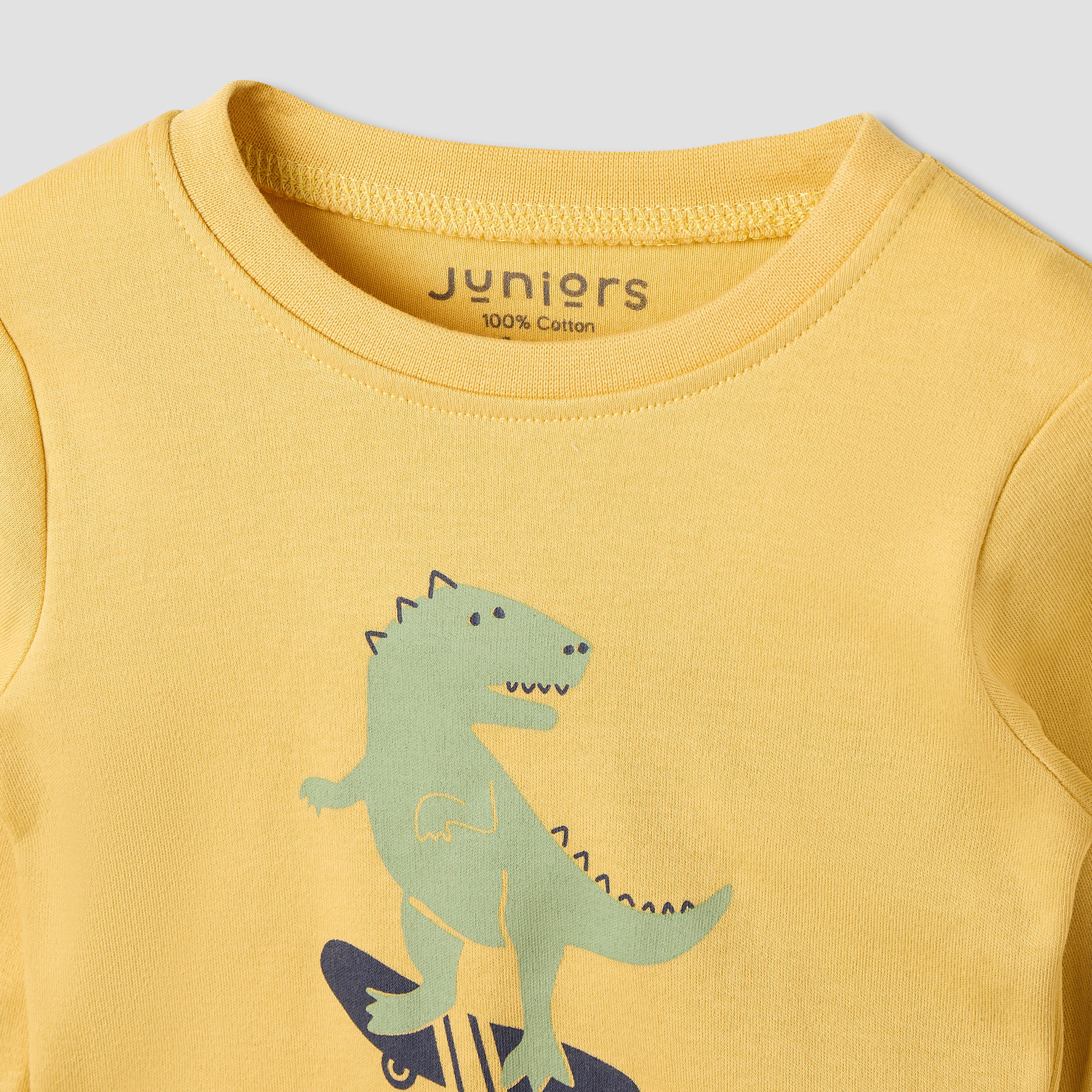 Juniors Crocodile Print T-shirt and Pyjama - Set of 3-baby-boys-clothing-nightwear-pyjamasets-image-9