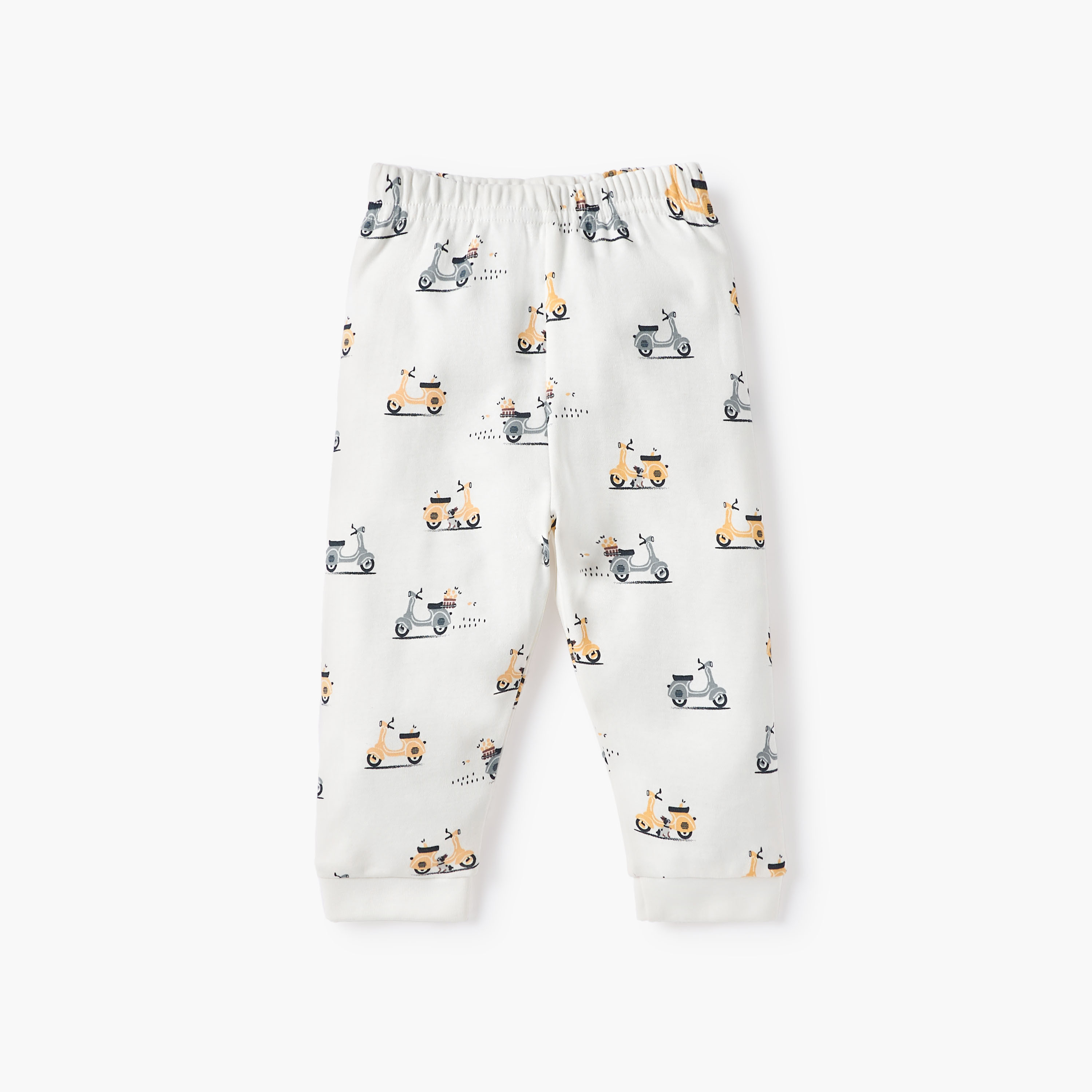 Juniors Scooter Print T-shirt and Pyjama Set-baby-boys-clothing-nightwear-pyjamasets-image-3