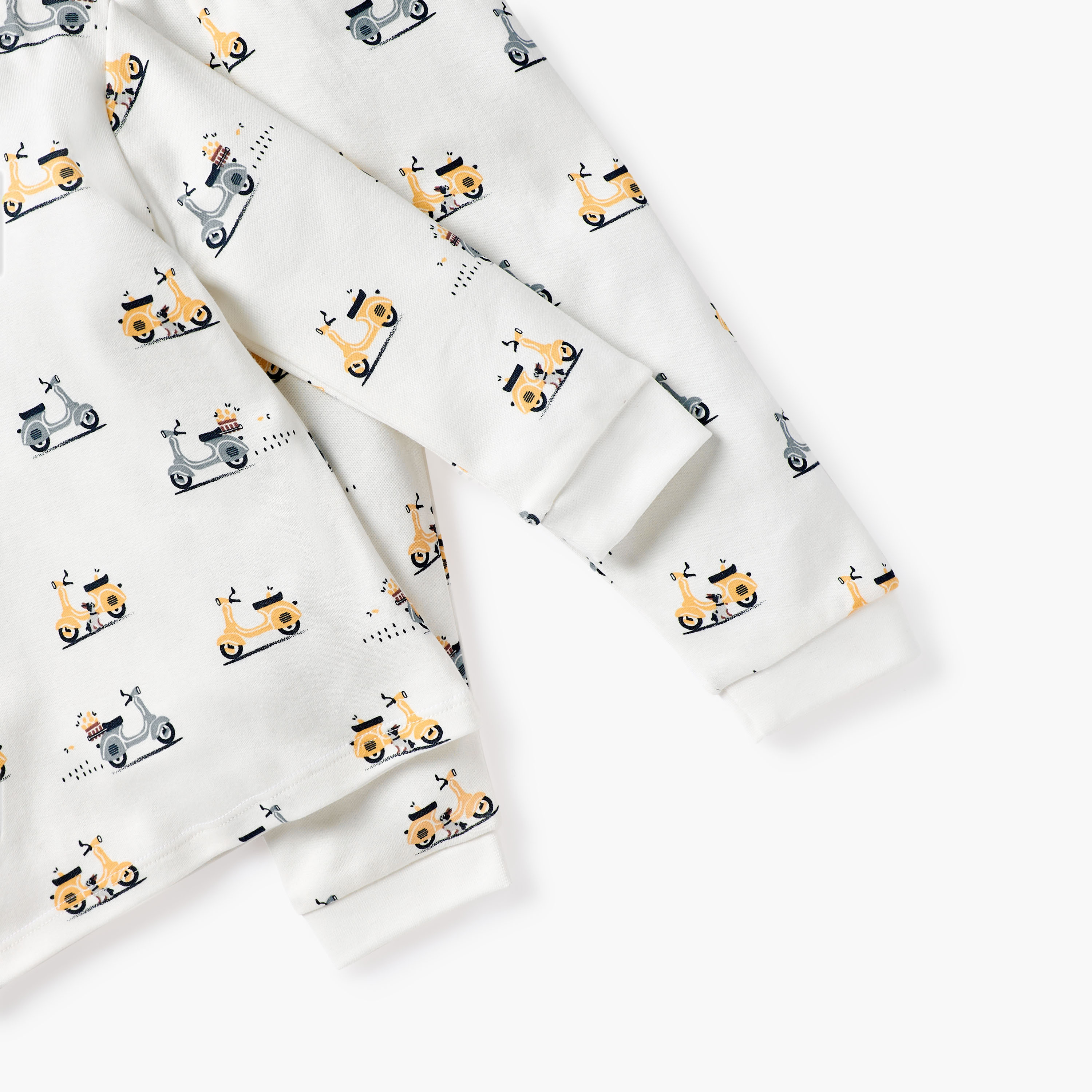 Juniors Scooter Print T-shirt and Pyjama Set-baby-boys-clothing-nightwear-pyjamasets-image-5