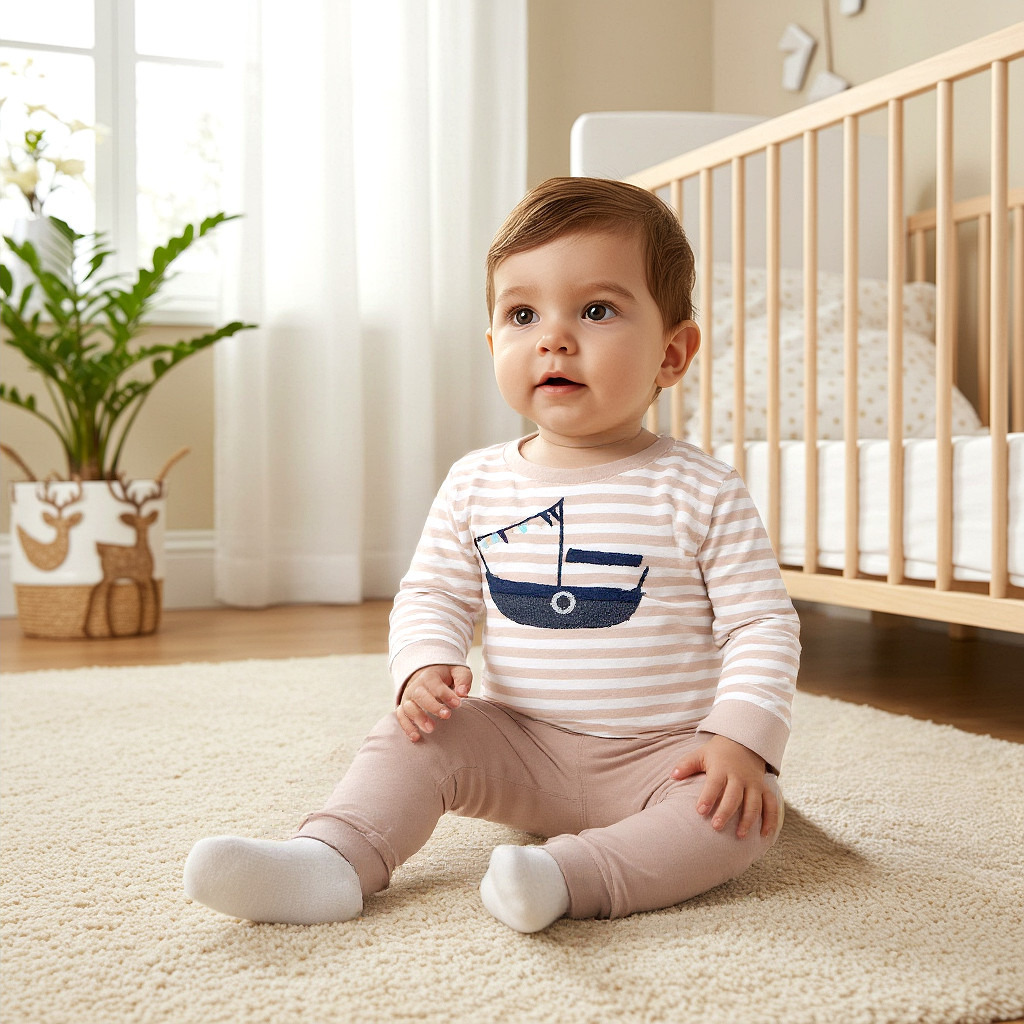 Juniors Striped T-shirt and Pyjama Set-baby-boys-clothing-nightwear-pyjamasets-image-6