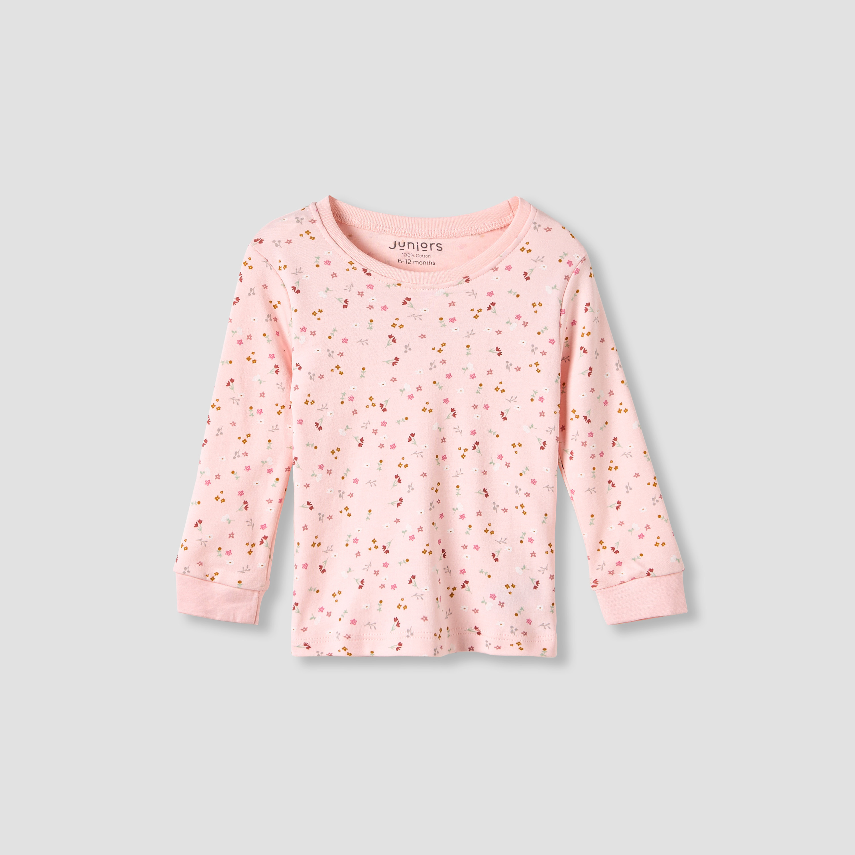Set of 3, Juniors Cotton Crew Neck Long Sleeves Pyjama Set with Bunny Print-baby-girls-clothing-nightwear-pyjamasets-image-4