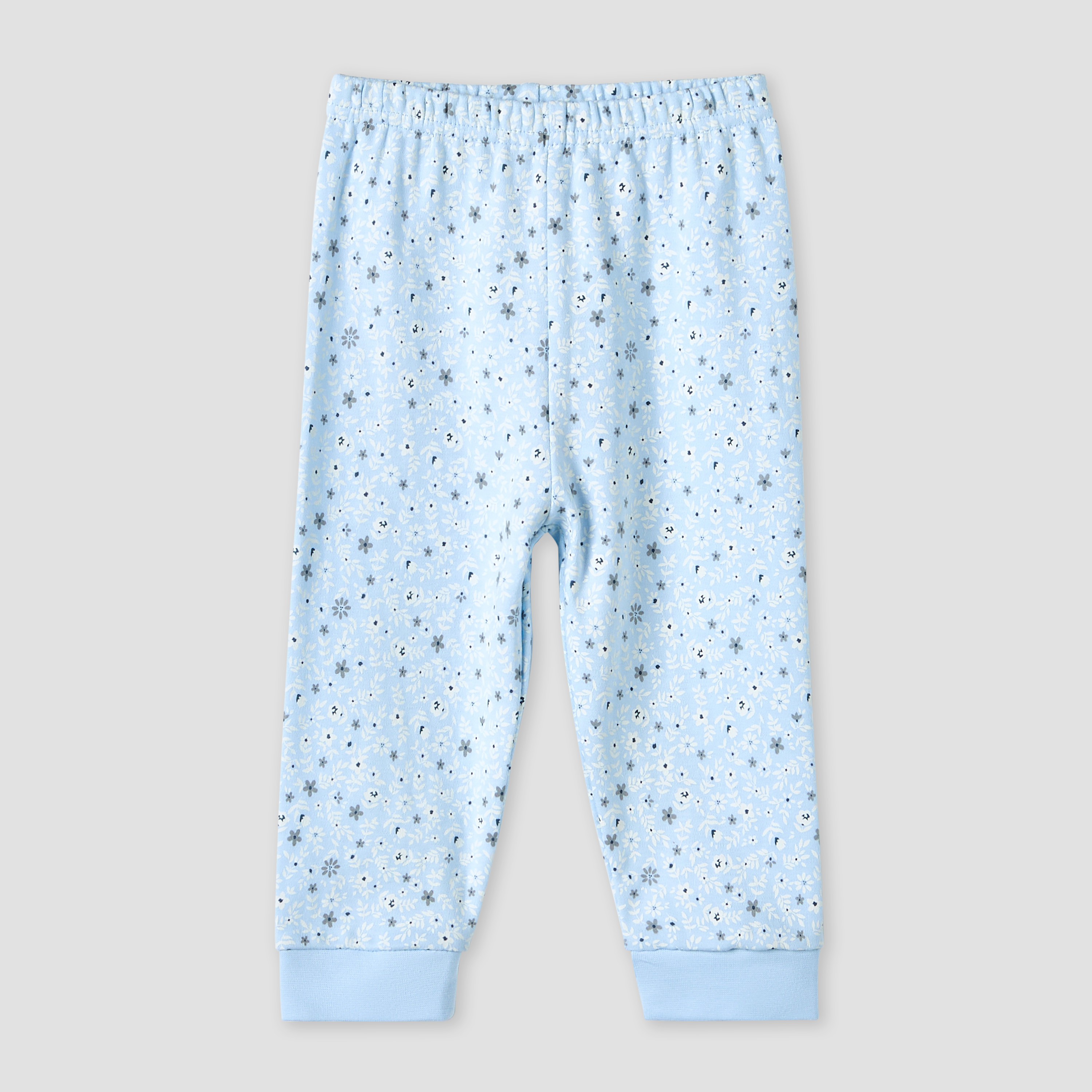Set of 3, Juniors Cotton Crew Neck Long Sleeves Pyjama Set with Bunny Print-baby-girls-clothing-nightwear-pyjamasets-image-6