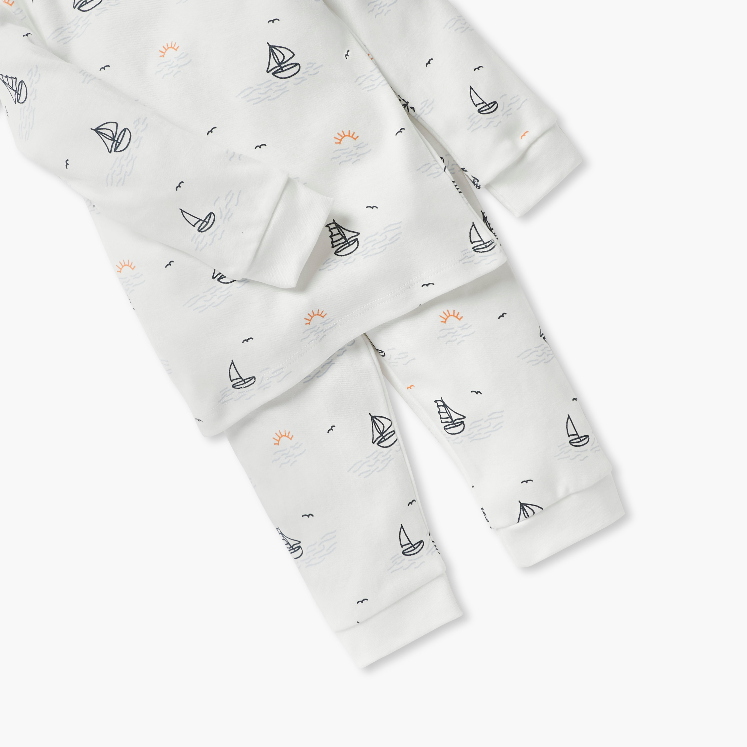 Juniors Nautical Print T-shirt and Pyjama Set-baby-boys-clothing-nightwear-pyjamasets-image-5