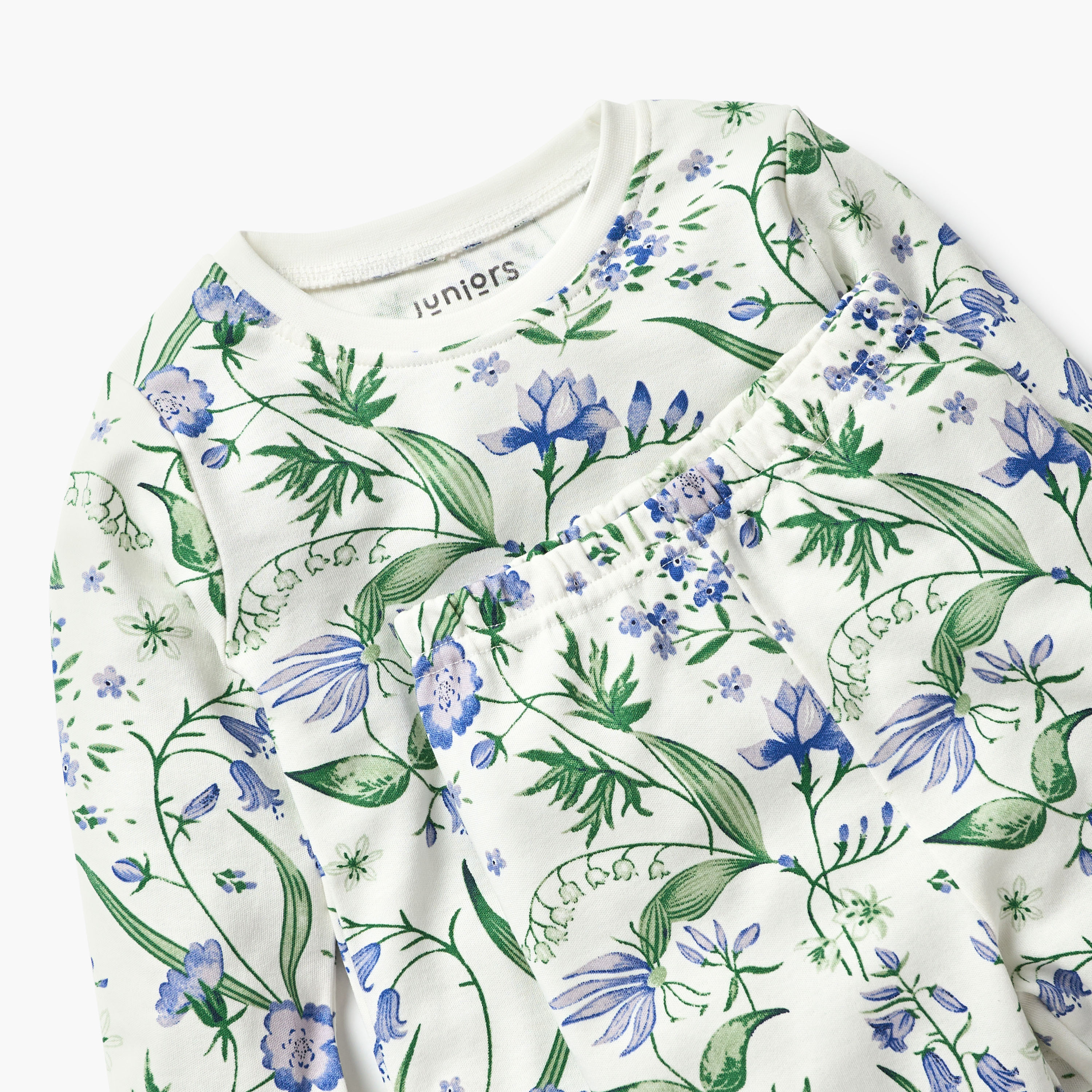 Juniors All-Over Botanical Print T-shirt and Pyjama Set-baby-girls-clothing-nightwear-pyjamasets-image-4