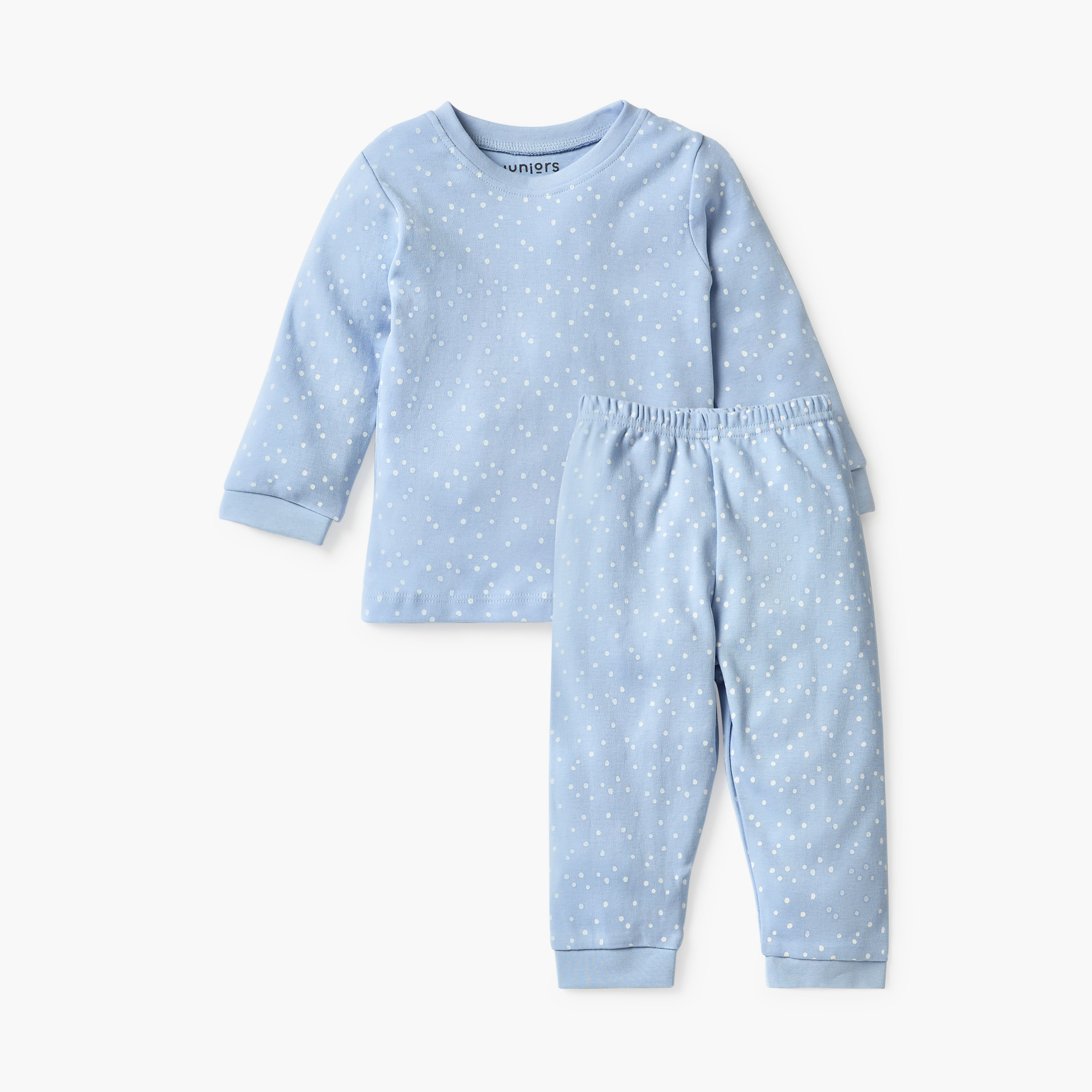 Juniors All-Over Polka Dot Print T-shirt and Pyjama Set-baby-girls-clothing-nightwear-pyjamasets-image-2