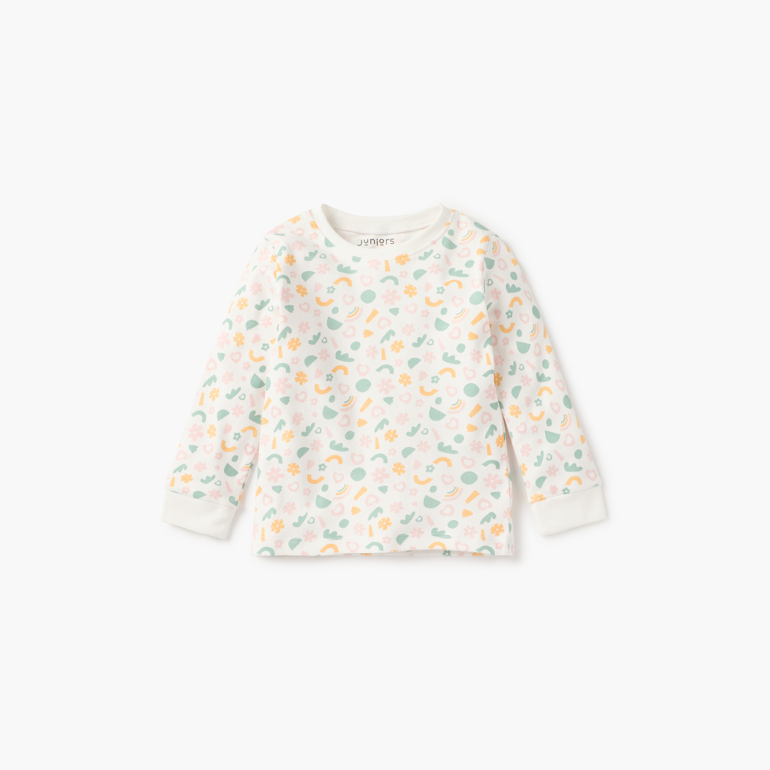 Juniors Printed T-shirt and Pyjama Set-baby-girls-clothing-nightwear-pyjamasets-image-3