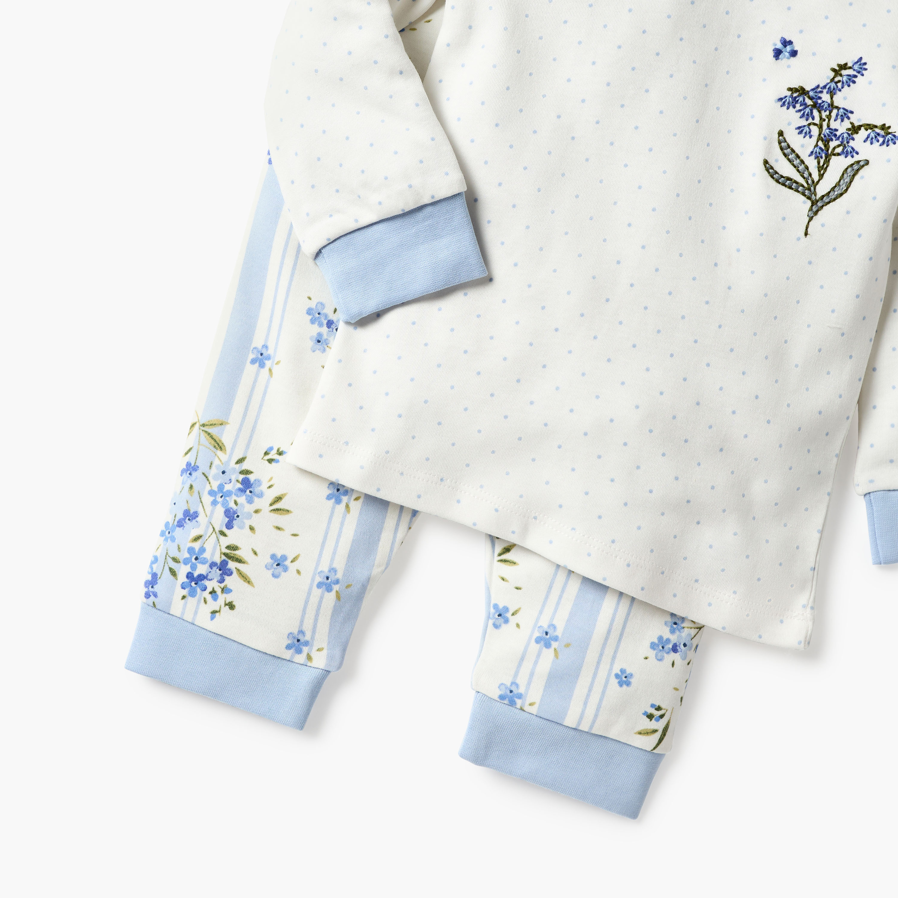 Juniors Floral Print T-shirt and Pyjama Set-baby-girls-clothing-nightwear-pyjamasets-image-5