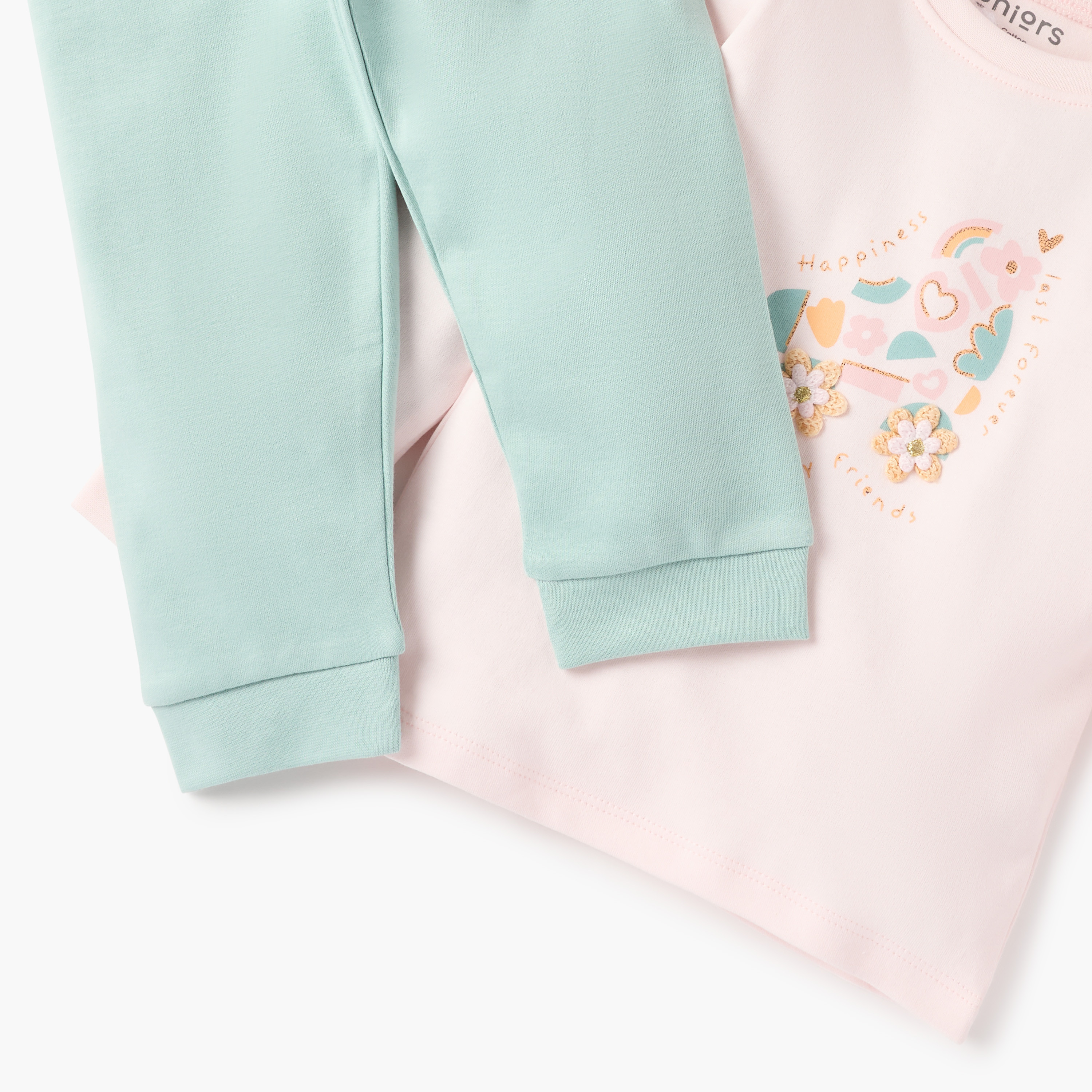 طقم بنطلون بيجاما وتيشيرت بطبعات جرافيك من جونيورز-baby-girls-clothing-nightwear-pyjamasets-image-5